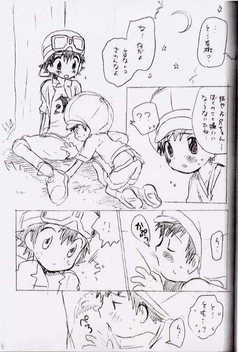 [Kuruguru DNA (Hoshiai Hilo)] Seishun 18 Kippu (Monochro Hyoushi) (Digimon Frontier)