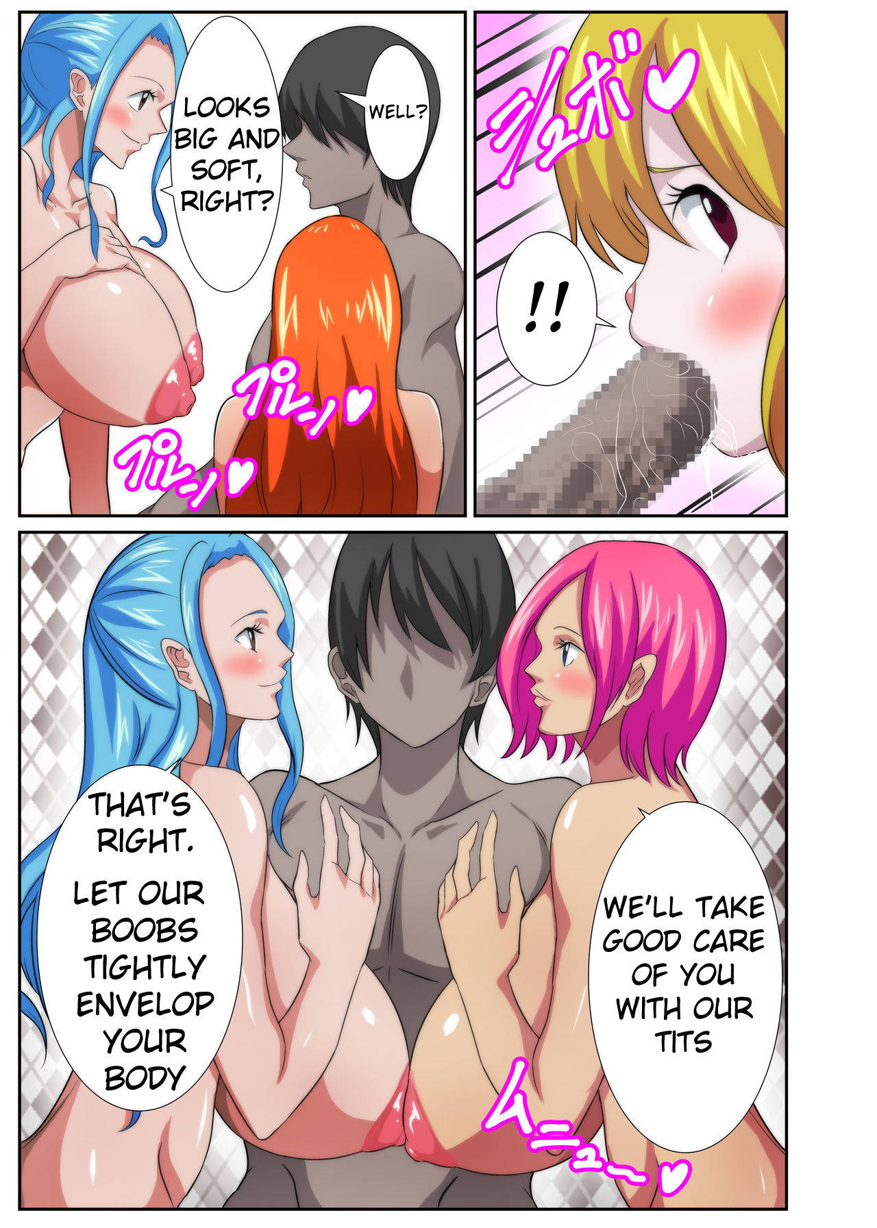 [Q Doujin] Bakunyuu Heroine no Harem Rakuen | Harem Paradise With Big Breasted Heroines (One Piece) [English]