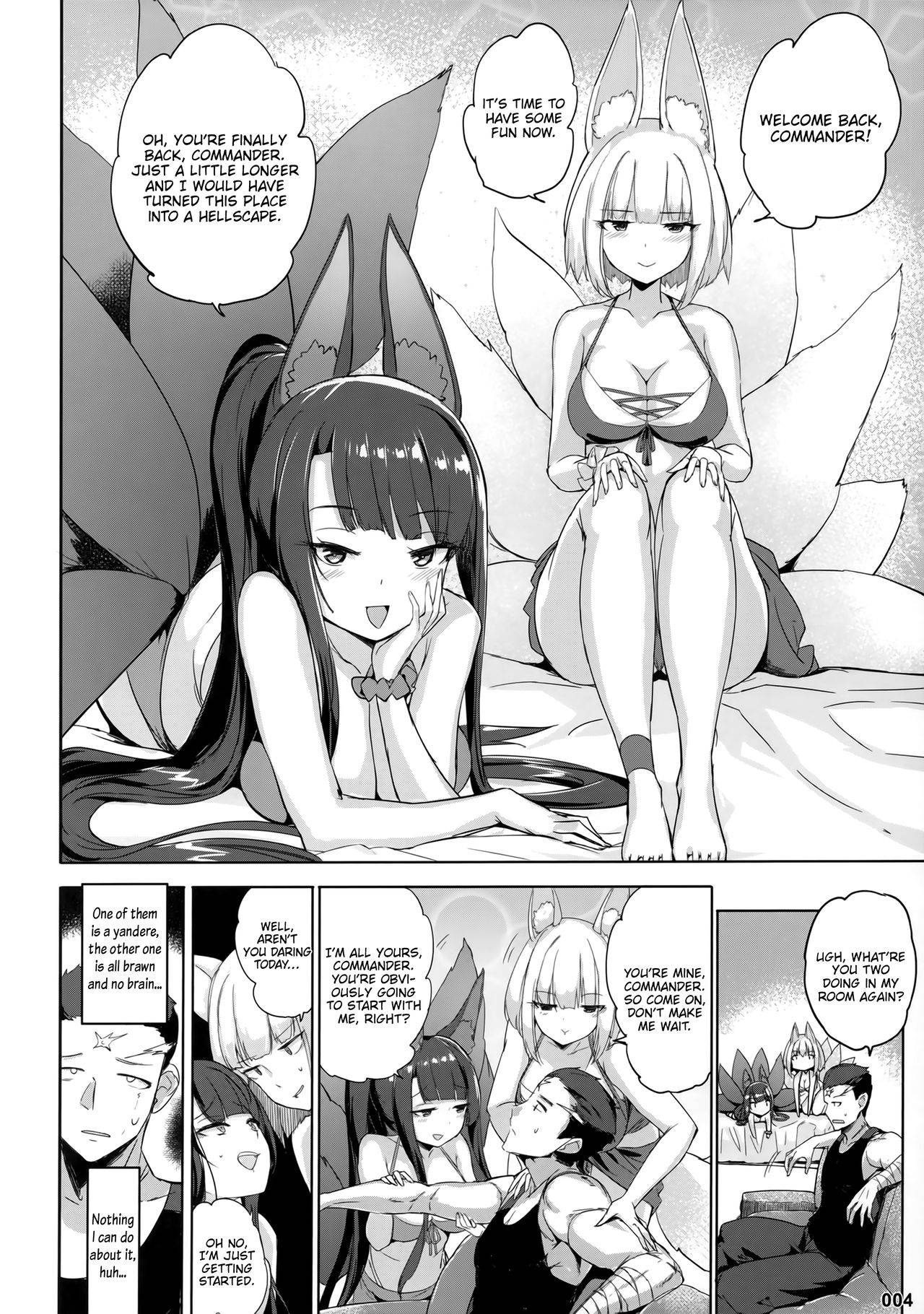 (C97) [Aokihoshi (Akaiguppy)] Akagi Kaga Don | Akagi Kaga Threesome (Azur Lane) [English] [FeeedTL]