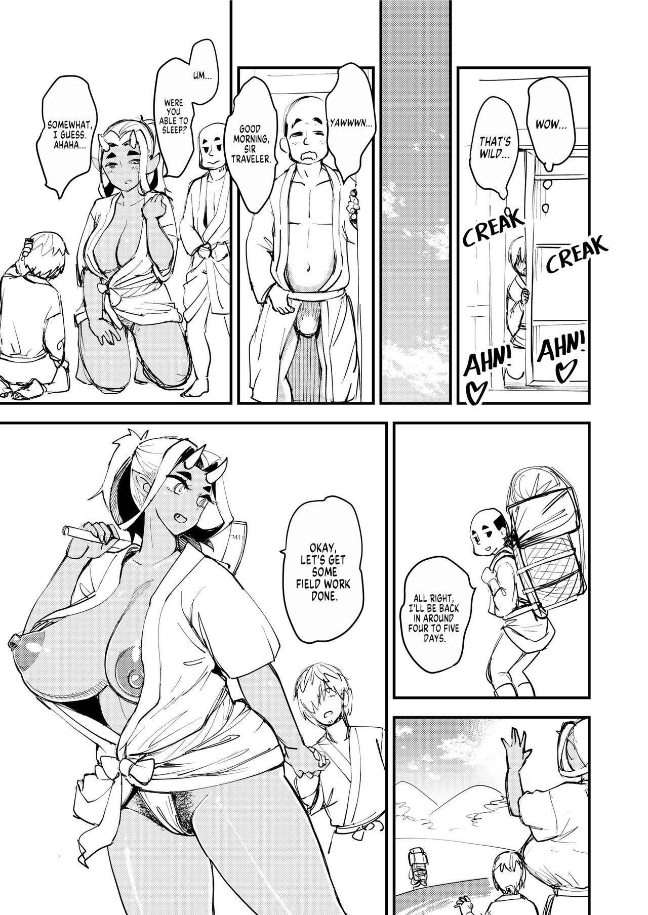 [Hi-Per Pinch (clover)] Oni Musume to Tabibito | The Ogre Girl and The Traveler [English] {FuDeORS} [Decensored] [Digital]