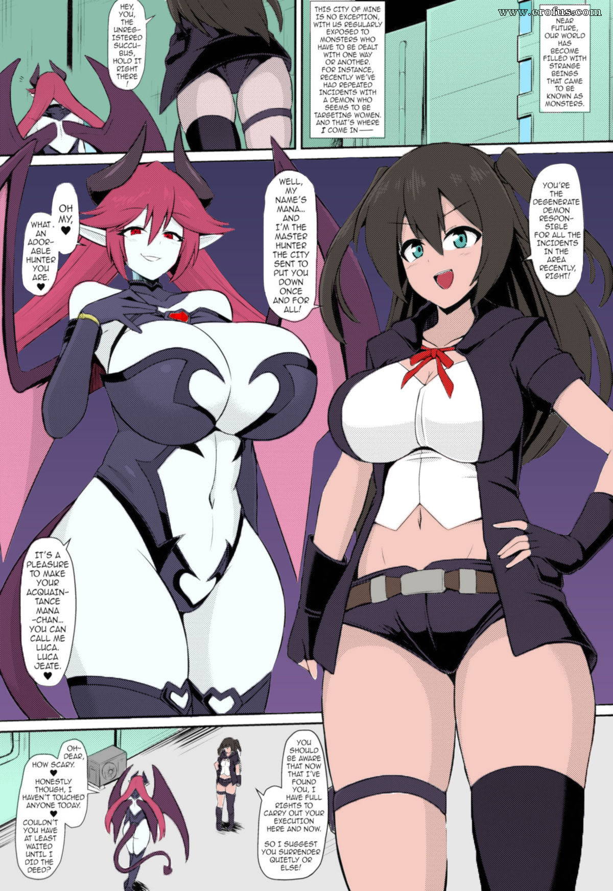 (COMIC1☆15) [Ikameshi Shokudou (Ikameshi)] Les Inma no Inmon Kairaku Choukyou | A Lesbian Succubus’s Lust Crest Pleasure Training [English] {darknight} [Colorized] [Incomplete]