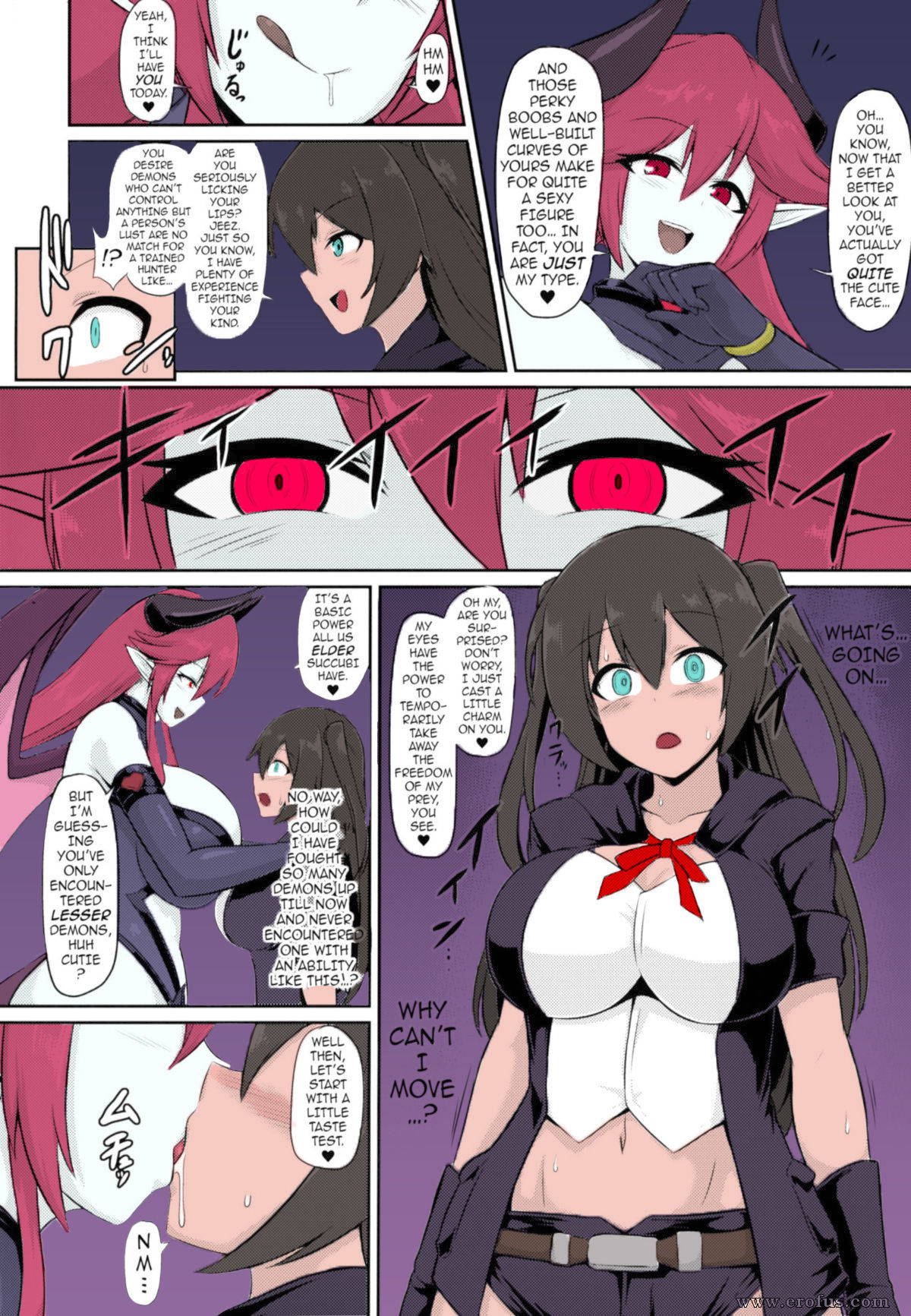 (COMIC1☆15) [Ikameshi Shokudou (Ikameshi)] Les Inma no Inmon Kairaku Choukyou | A Lesbian Succubus’s Lust Crest Pleasure Training [English] {darknight} [Colorized] [Incomplete]