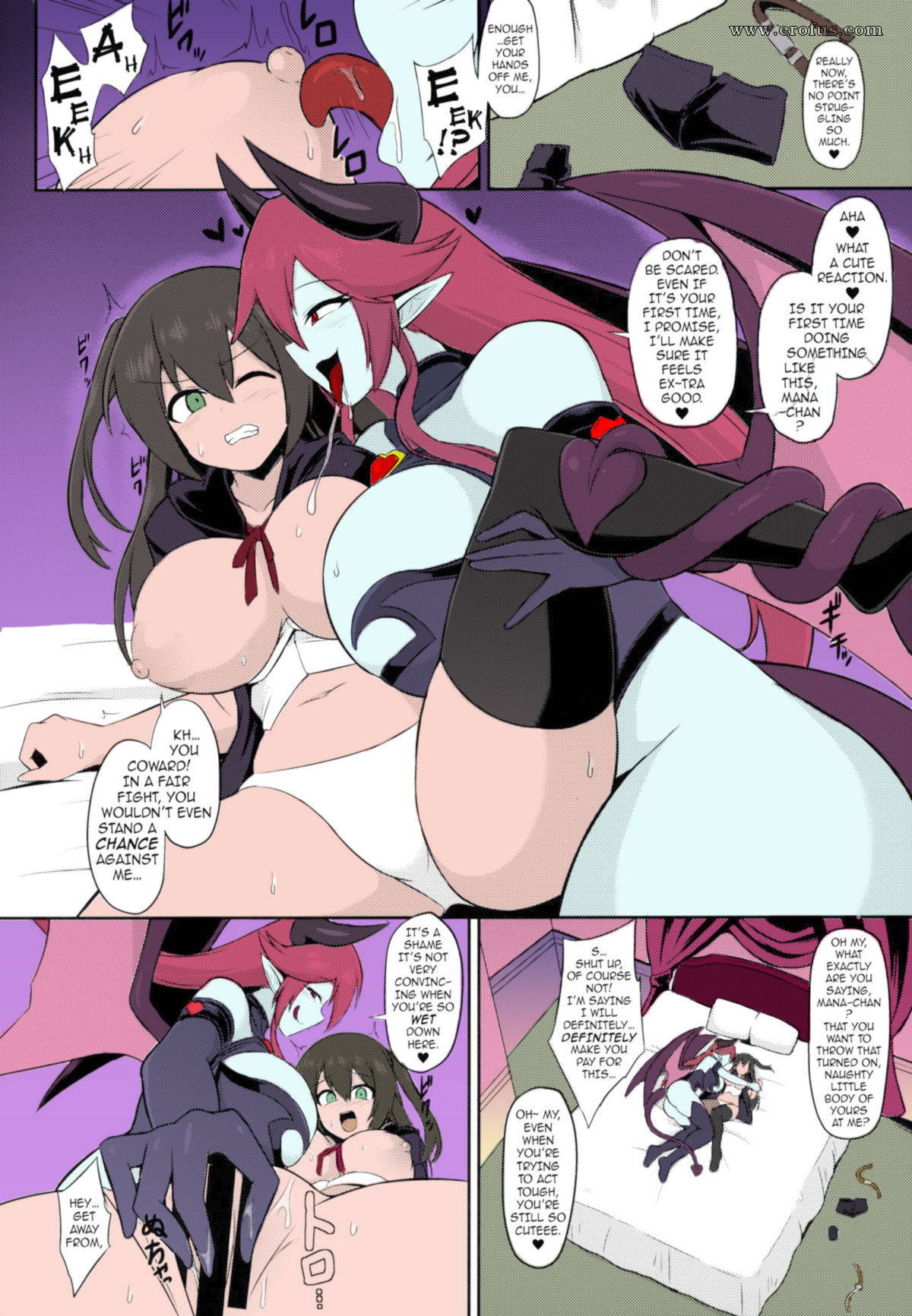 (COMIC1☆15) [Ikameshi Shokudou (Ikameshi)] Les Inma no Inmon Kairaku Choukyou | A Lesbian Succubus’s Lust Crest Pleasure Training [English] {darknight} [Colorized] [Incomplete]