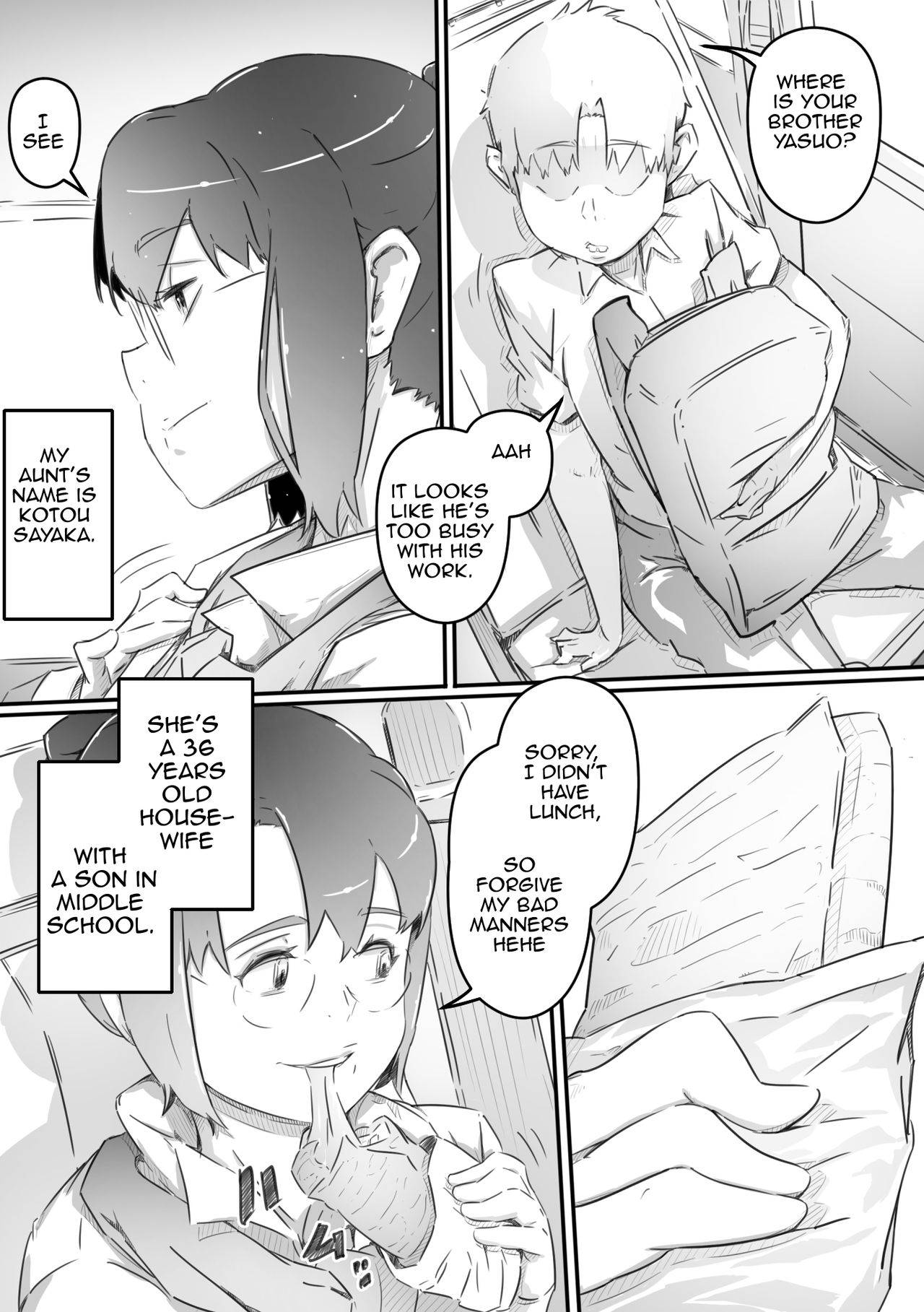 [Hirekatsu] Nao-kun, Oba-san to Sex Suru | Nao Has Sex with His Aunt [English][Amoskandy]