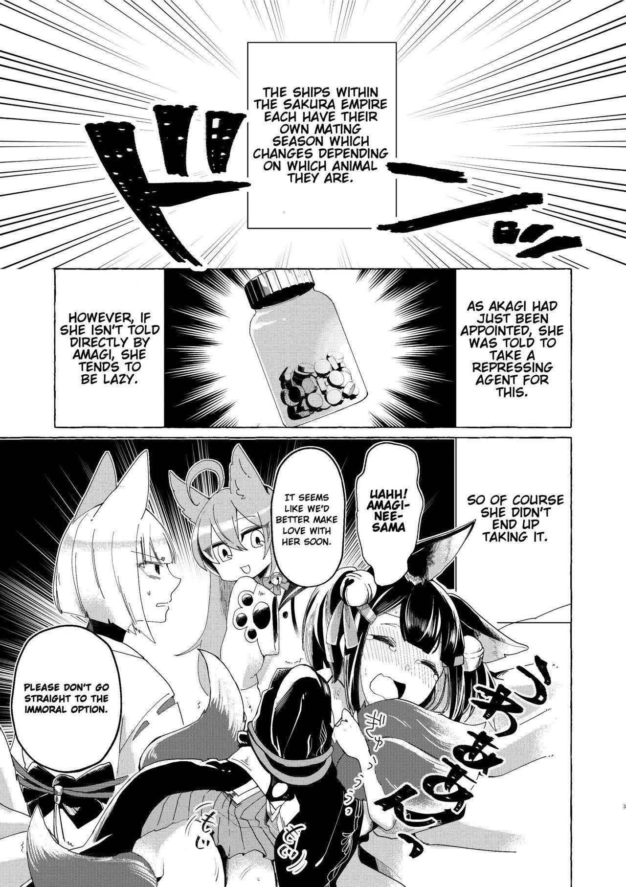 [Yuribatake Bokujou (Kon)] Akagi-chan wa Okusuri o Nomanai | Akagi-chan Won't Take Her Medicine (Azur Lane) [English] [Gondis] [Digital]