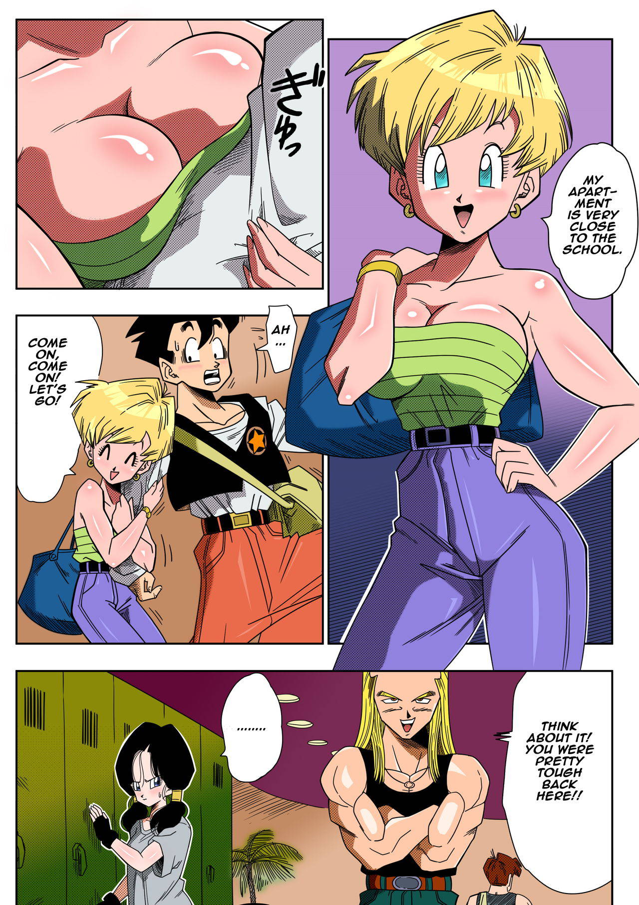 [Yamamoto] LOVE TRIANGLE Z - Gohan Meets Erasa... "Let's Make A Lot of Sex, OK?" (Dragon Ball Z) [English] [Colorized] [Decensored]