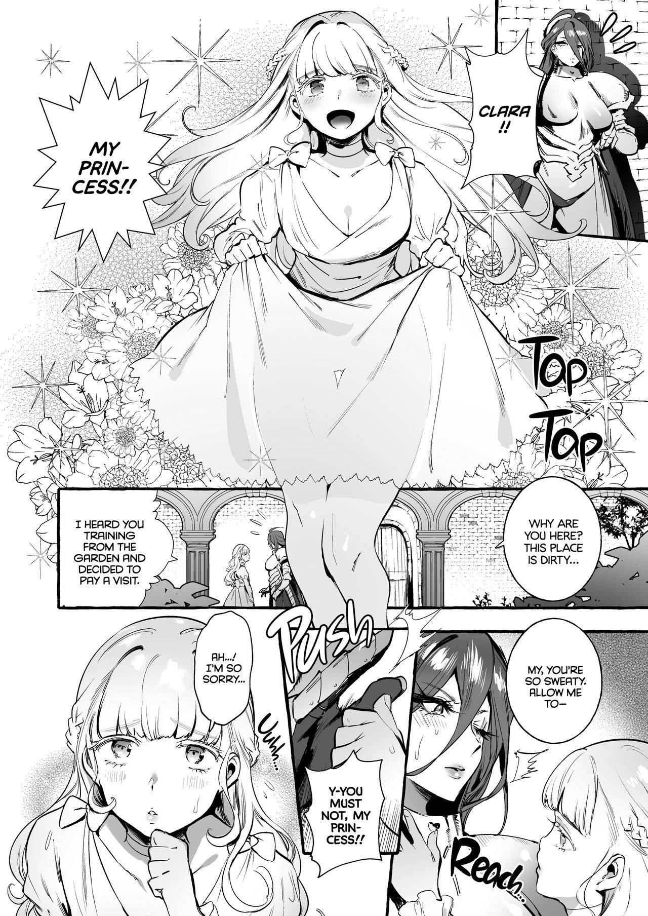 [Hibon (Itami)] Ochinpo Onna Knight to Shojo Hime | Lady Cock Knight and Her Princess [English] {2d-market.com} [Decensored] [Digital]