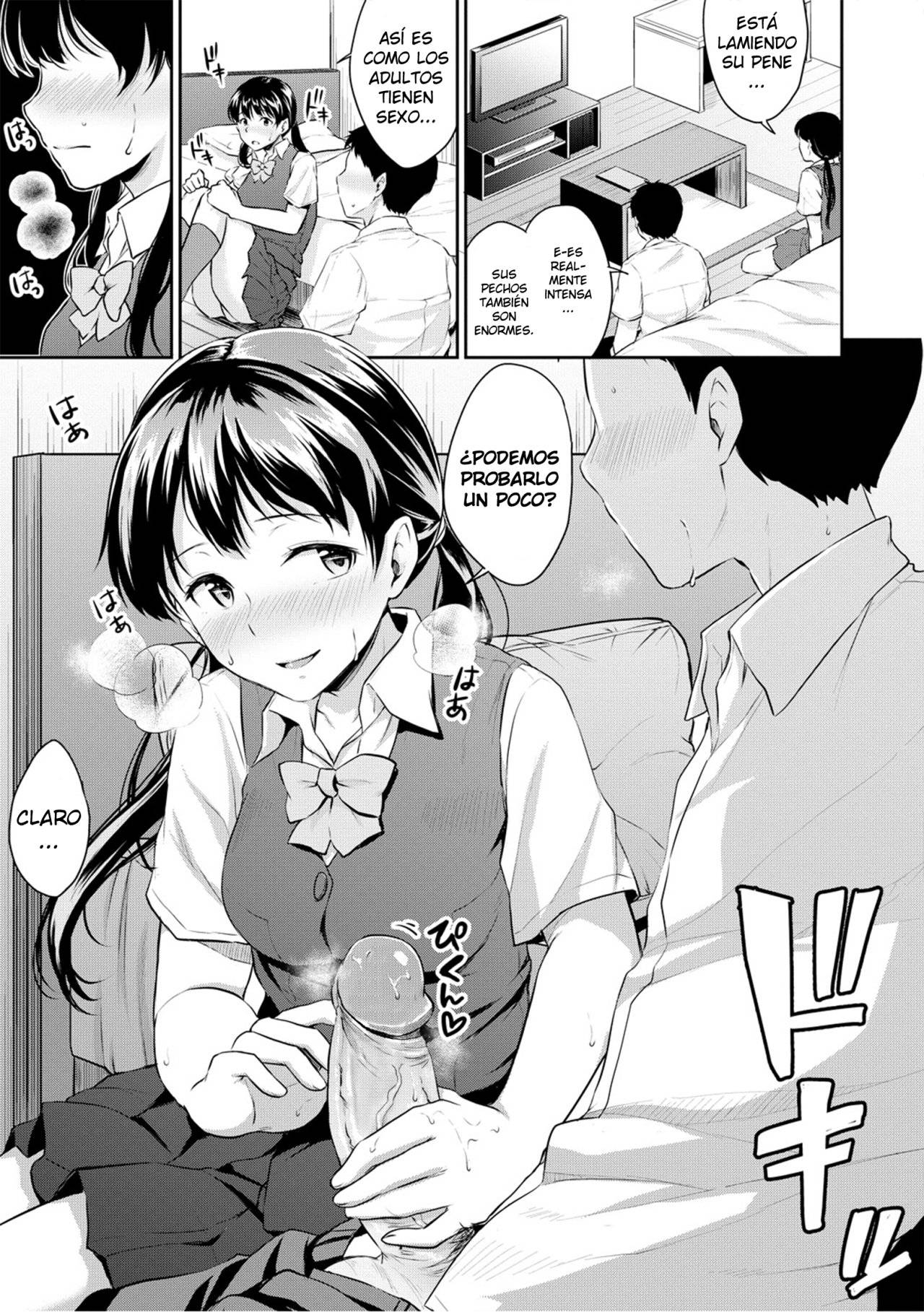 [Meganei] Kyou, Atashinchi Shuugoune! Chuuhen | LETS MEET AT MY PLACE TODAY PART 2 (Shishunki Sex) [Spanish] [Decensored] [Digital]