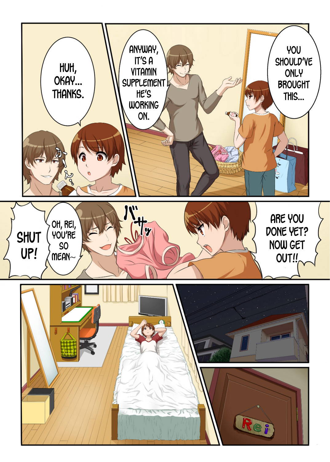 [Pink Pineapple] Nyotamen! ~Nyotaika Shita Ore wa Aniki no Kanojo!~ 1 | Nyotamen! ~I've turned into a girl and became my brother's girlfriend!~ 1 [English] [desudesu]