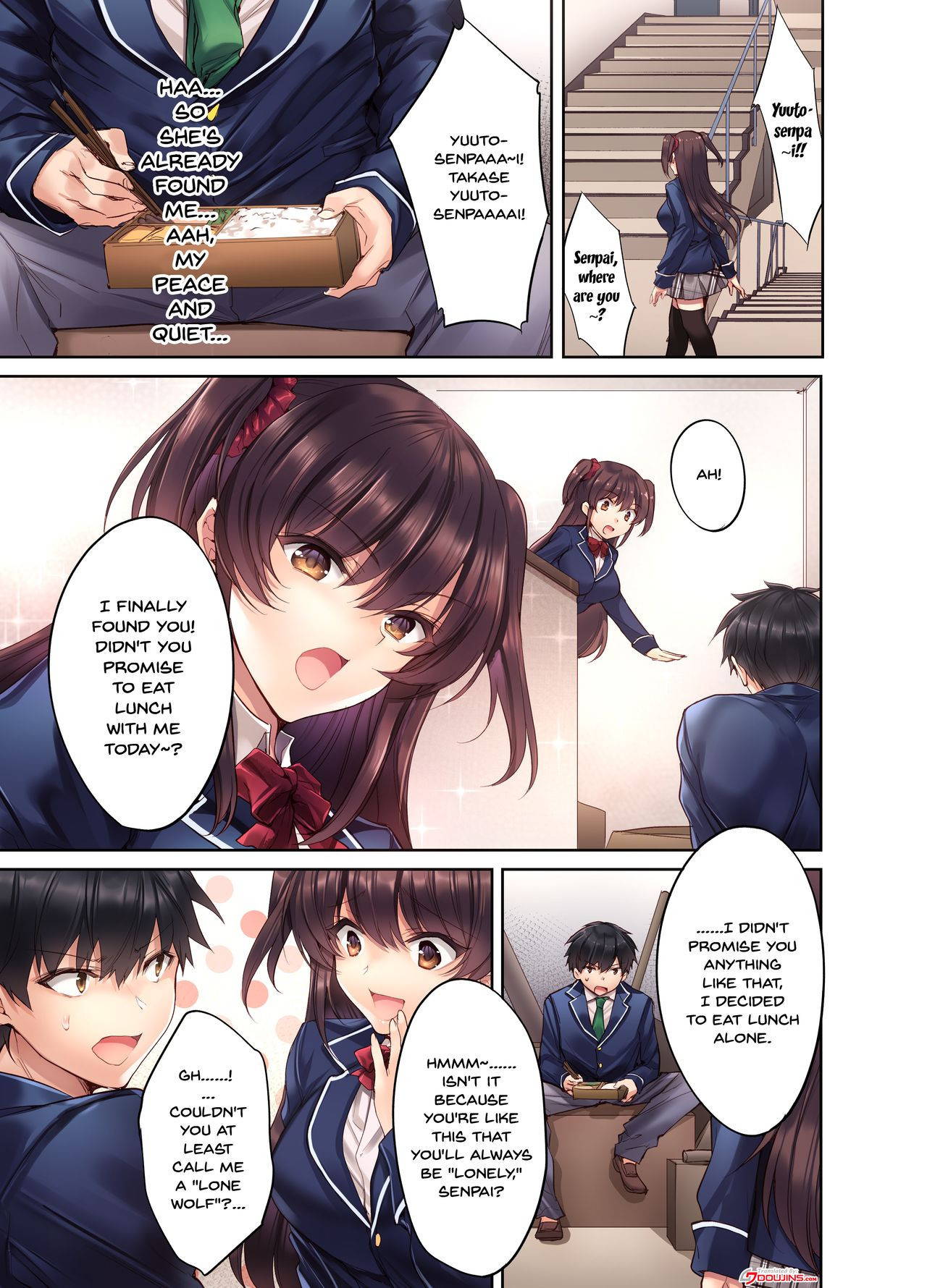 [Yakiniku Tabetai (Kurumi Moka)] Kouhai JK ga Gimai ni!? Namaiki na Imouto ni Iroiro Wakarasete Mita. [English] [Doujins.com]