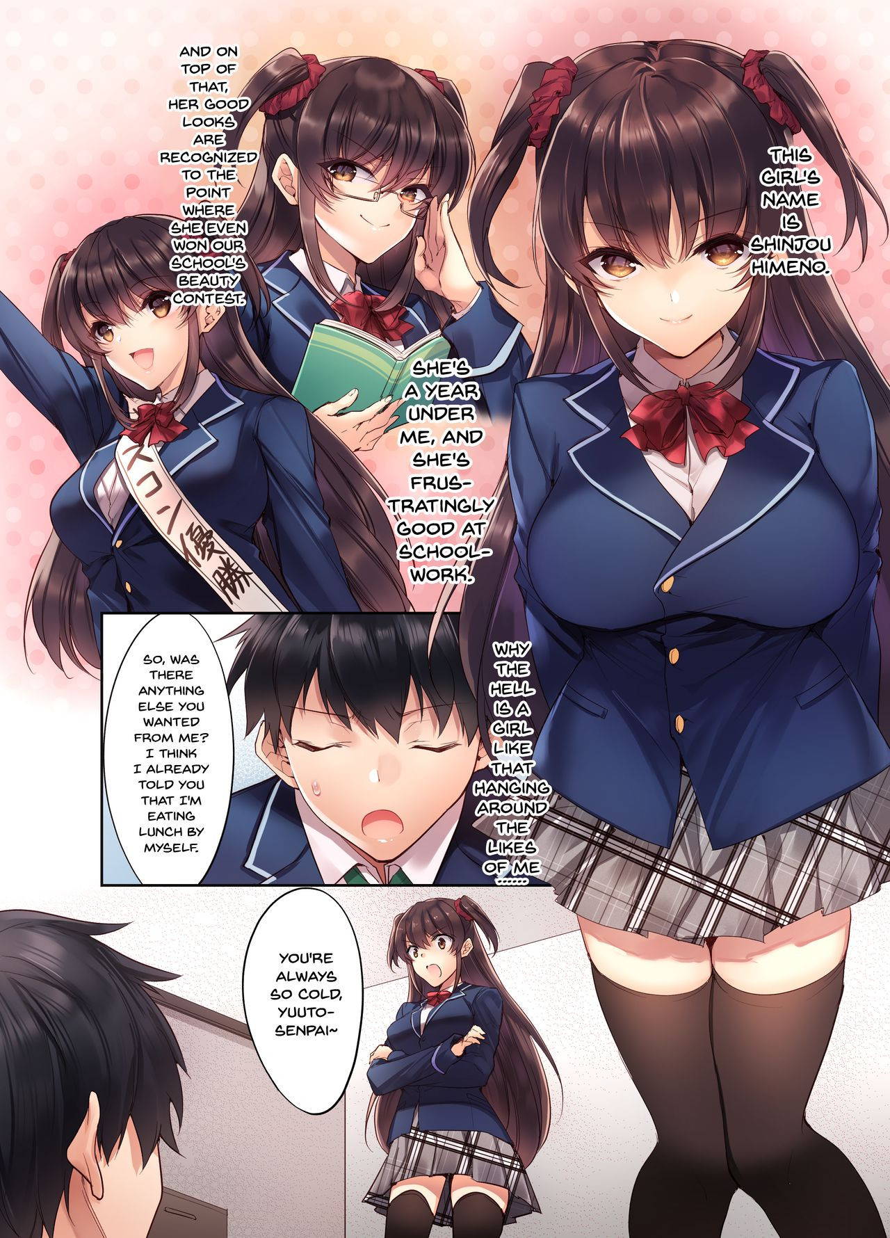 [Yakiniku Tabetai (Kurumi Moka)] Kouhai JK ga Gimai ni!? Namaiki na Imouto ni Iroiro Wakarasete Mita. [English] [Doujins.com]