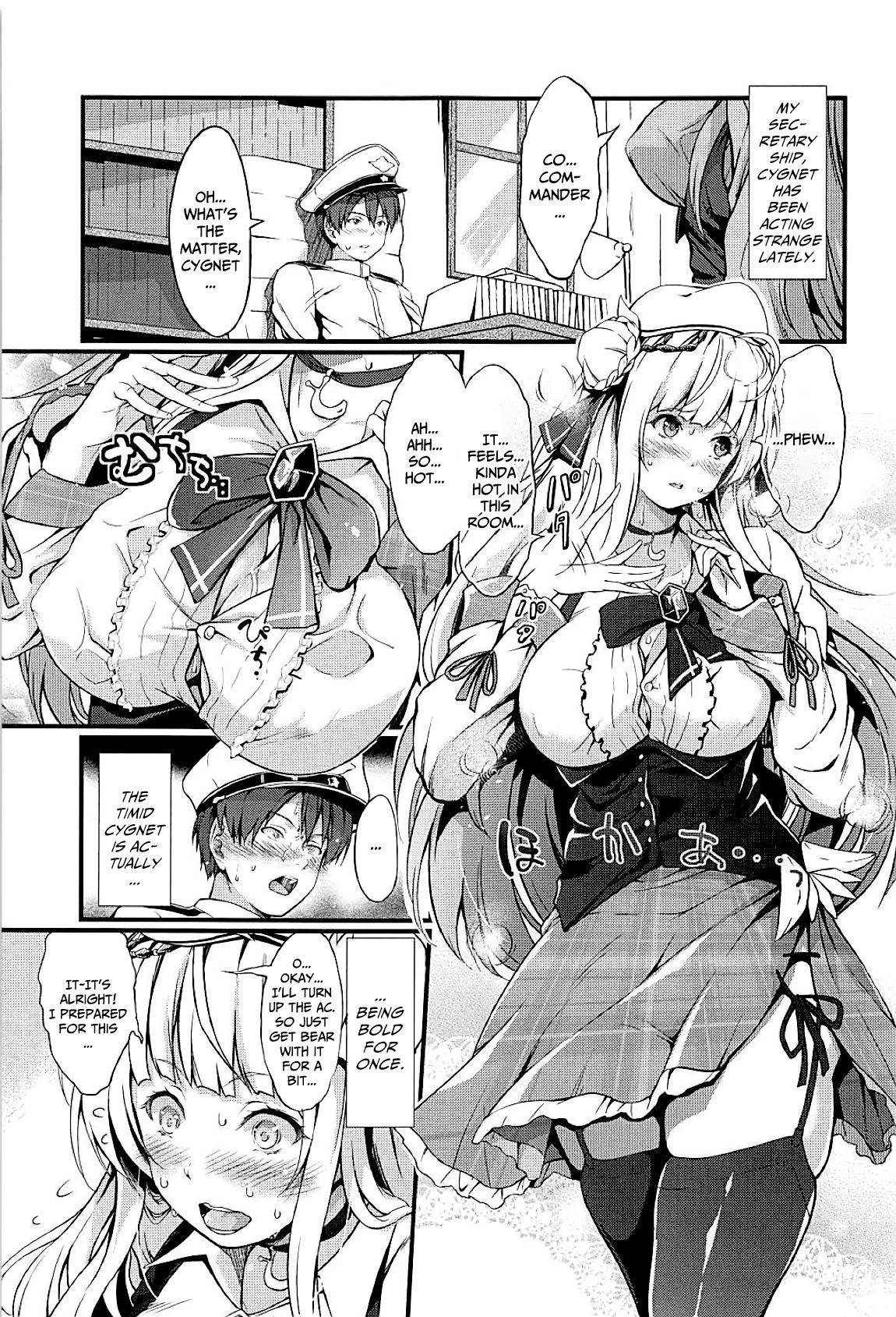 (C94) [Egonokatamari (Kimura Neito)] Dokidoki Cygnet Kai no Zenryoku Yuuwaku | A Blushing Cygnet (Retrofit)'s All-Out Seduction (Azur Lane) [English] [CulturedCommissions]