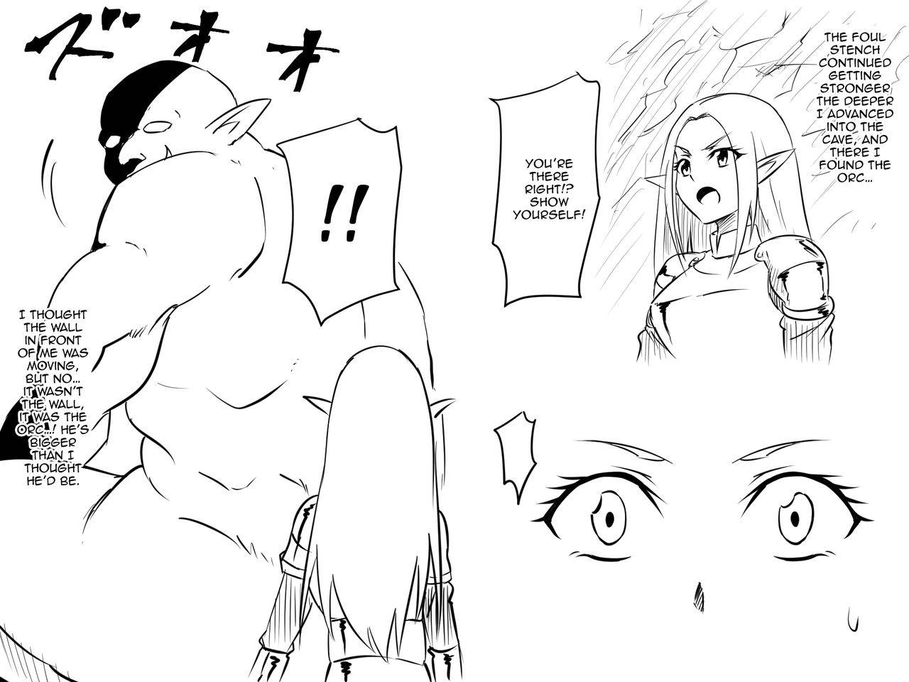 [Mikezoutei] Haiboku Elf no Onna Kishi Orc Ryoujoku, Soshite... | A Female Elf Knight Gets Assaulted By An Orc, And Then... [English] {Doujins.com}