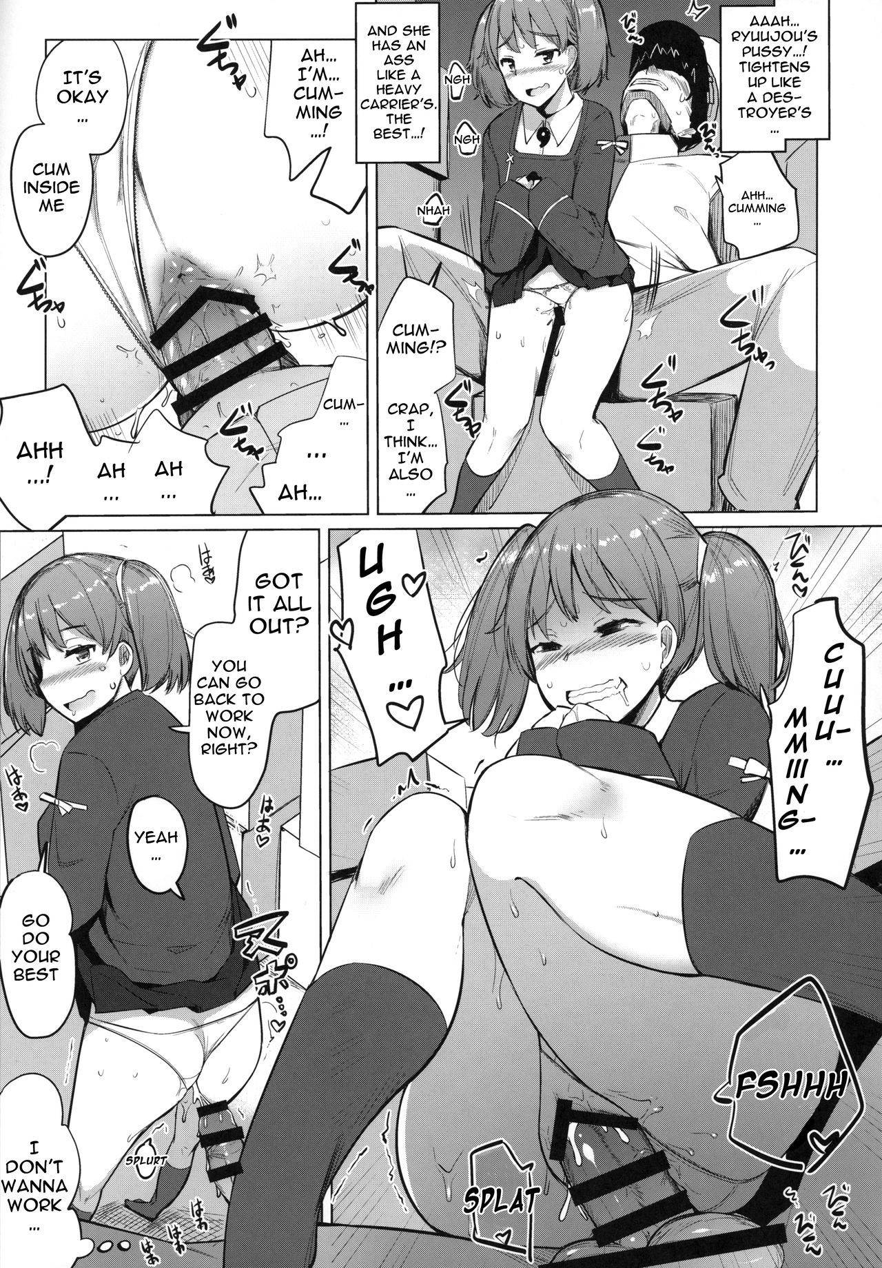 (C97) [Ippongui (Ippongui)] Shigoto ni Tsukaretara Ryuujou o Yobidashite Nuitemorau. (Kantai Collection -KanColle-) [English] [Doujins.com]