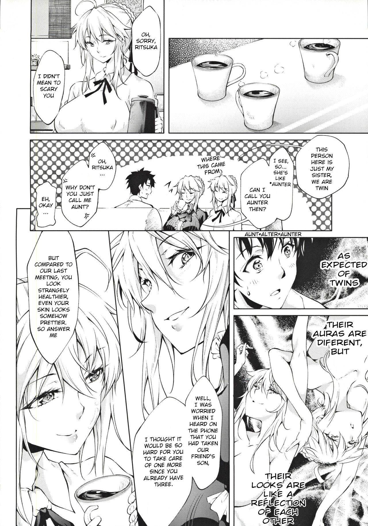 (C97) [Jet-Black Baselarde (Kuno Touya)] Pendra Shimai no Seijijou | The Pendragon twin sisters' sexual situation (Fate/Grand Order) [English] [Mecte]