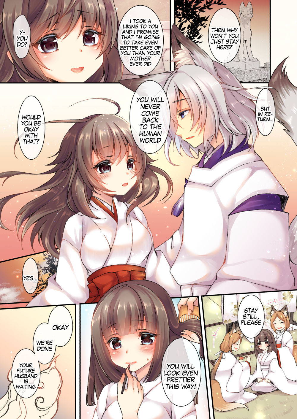 [TSF no F (Yotsuba Chika)] Kitsune e Yomeiri | Becoming a Fox's Wife [English] [gender.tf]