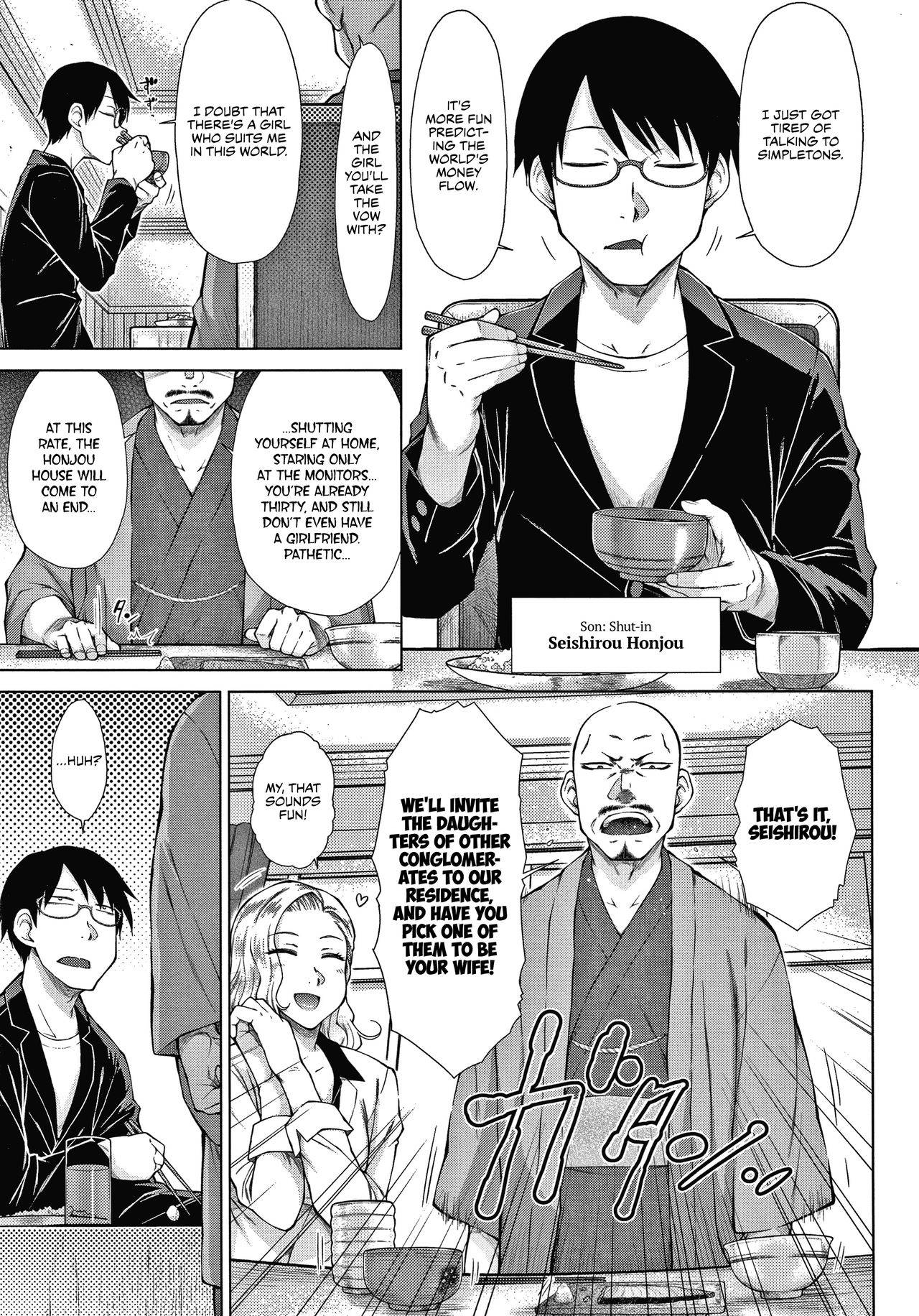 [Igarashi Shouno] Saikyou Hikikomori Onzoushi no Torokeru Konkatsu Harem | The Top-Tier Hikki Heir's Hubby-Hunting Harem Ch. 01-02 [English] [1F47B]