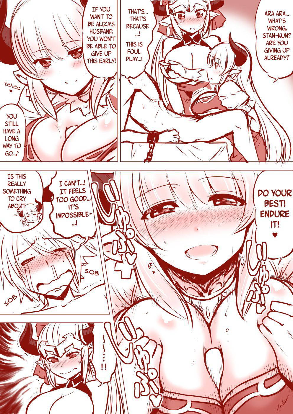 [Minamino Sazan] Alicia-san to Aliza-chan no Stan-kun Sakusei Manga | A Manga Where Alicia and Aliza Milks Stan (Granblue Fantasy) [English] [Erokawa_senpai]