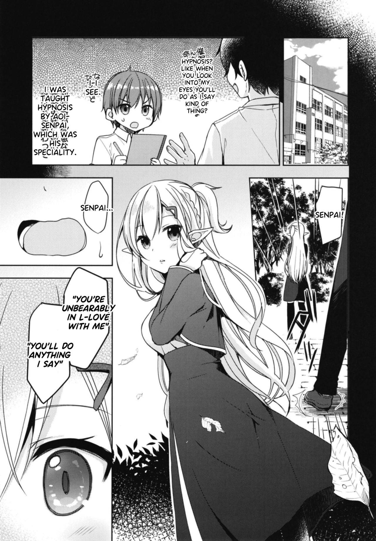 (C94) [moriQ (Mori Airi)] I tried to erotically hypnotize Elf Senpai who i admire [uncensored][English]