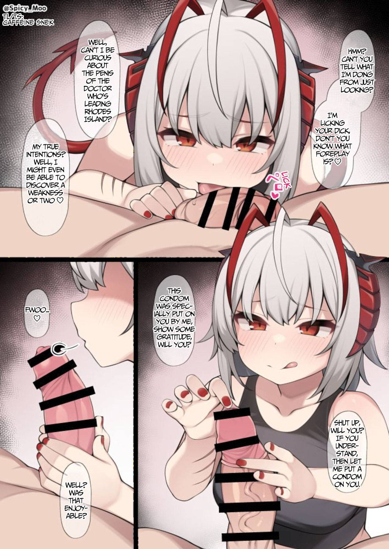 [Moo] Yasashii W ni Gyaku Rape Sareru Mousou E | An Illustration That Came From Daydreaming About A Kind W Giving You Reverse Rape (Arknights) [English] [Caffeine Snek]