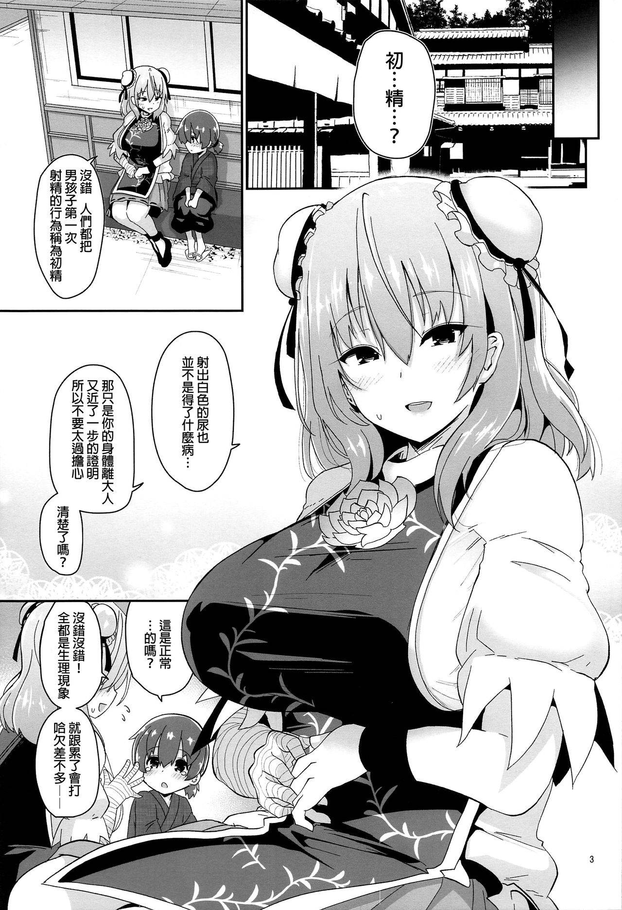 (GW Chou Doujinsai) [Komamesugata (Akure Ekuto)] Otokonoko o Dame ni Suru Onee-san (Touhou Project)[廢慾加速漢化]