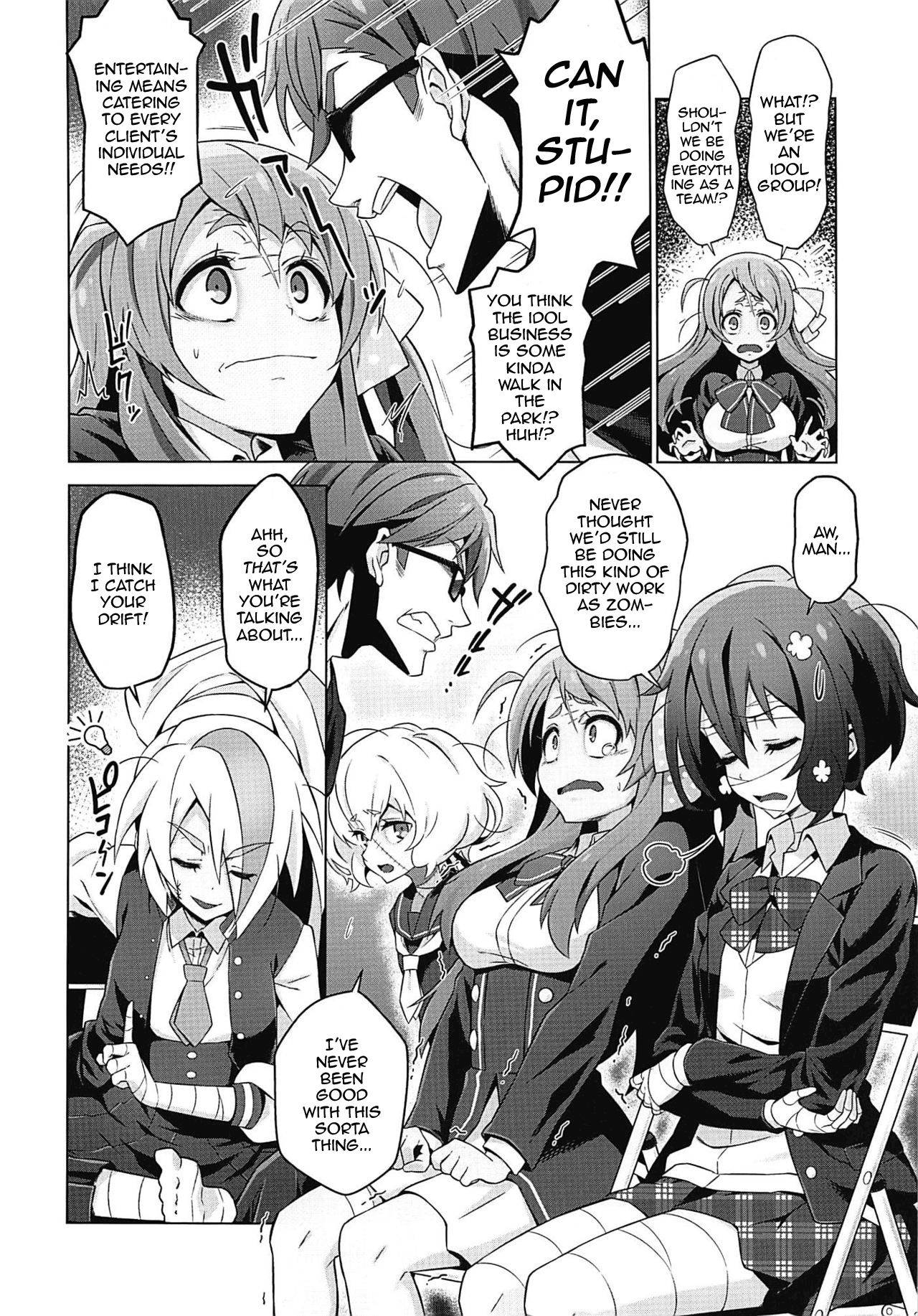 (C96) [Rolling Haiena (Takahan)] Zombie Nikusetsu Eigyou | Zombie Hustling Business (Zombie Land Saga) [English]