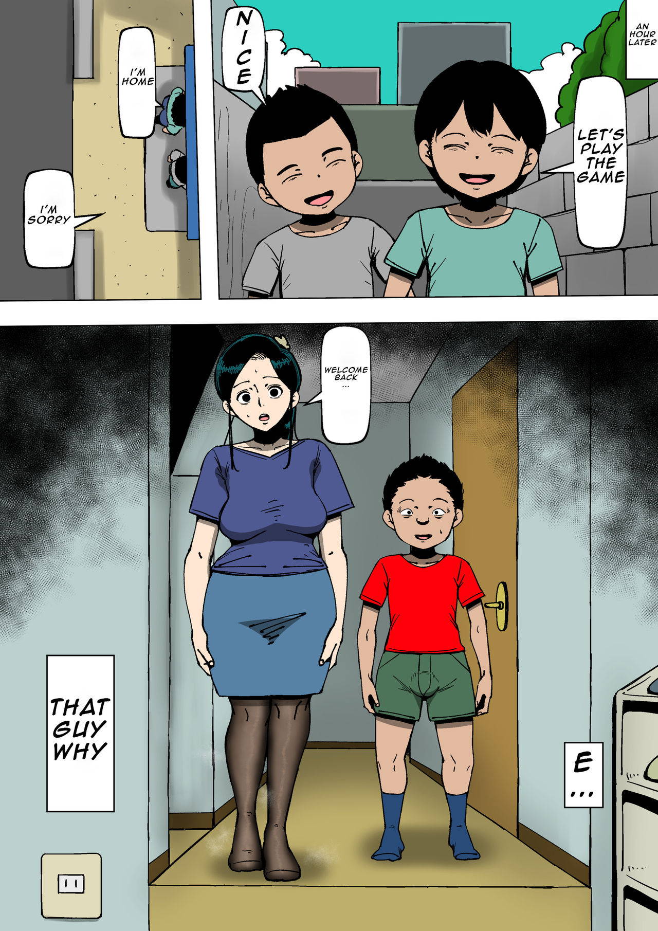 [Doujin Mukashibanashi] Okaa-san ga Kinjo no Yatsu to | Mom with a neighbor [English]