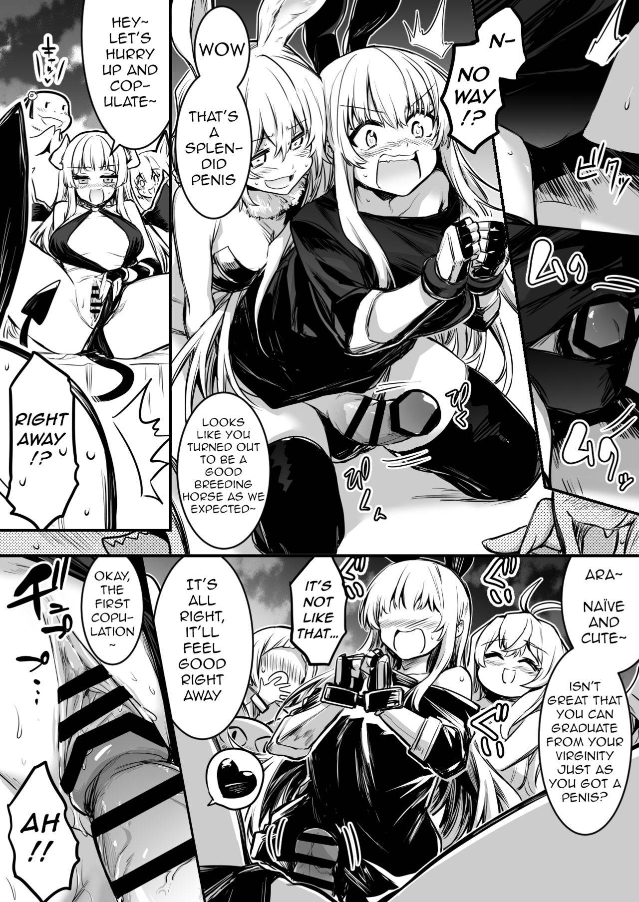 [Lefthand] The Bewildered Adventurer-chan is Caught and Reverse-Raped as the Penis She Grew Gets Aroused by the Female Demons [English] [q91]