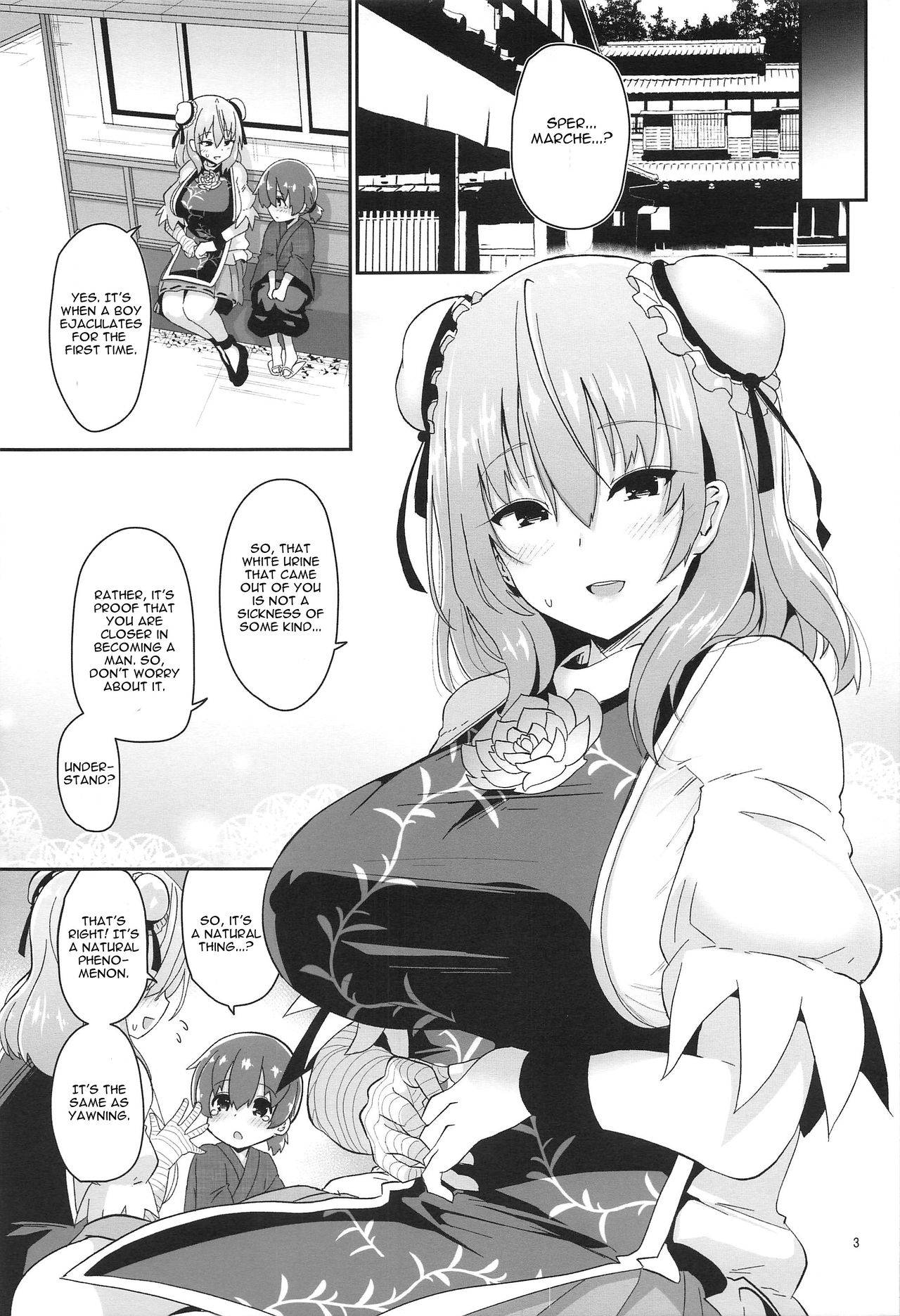 (GW Chou Doujinsai) [Komamesugata (Akure Ekuto)] Otokonoko o Dame ni Suru Onee-san (Touhou Project) [English] [CGrascal]