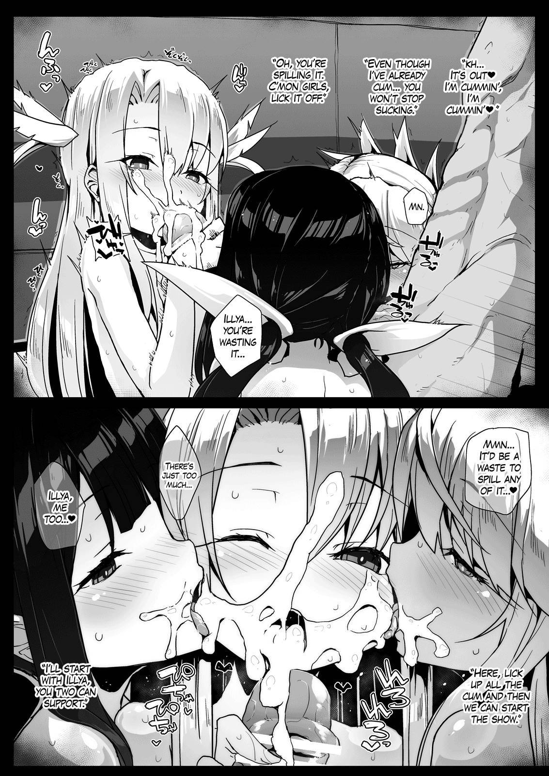 [Eclipse (Rougetu)] Prisma Sanshimai to Chaldea Kase-ya Oji-san | Three Prisma Sisters vs. The Dirty Old Man of Chaldea (Fate/Grand Order, Fate/kaleid liner Prisma Illya) [English] [Digital]