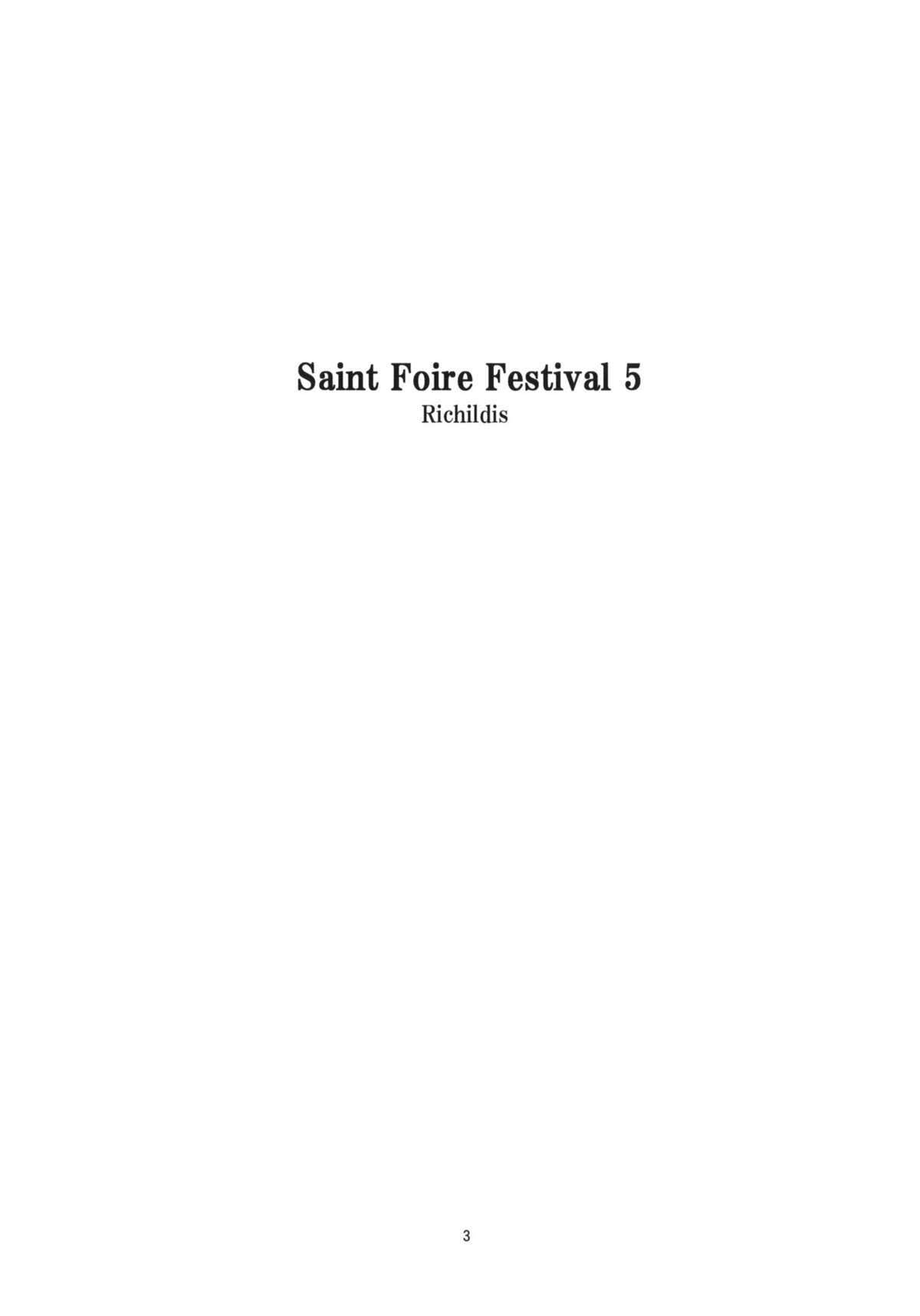 (C80) [Toko-ya (HEIZO, Kitoen)] Saint Foire Festival 5