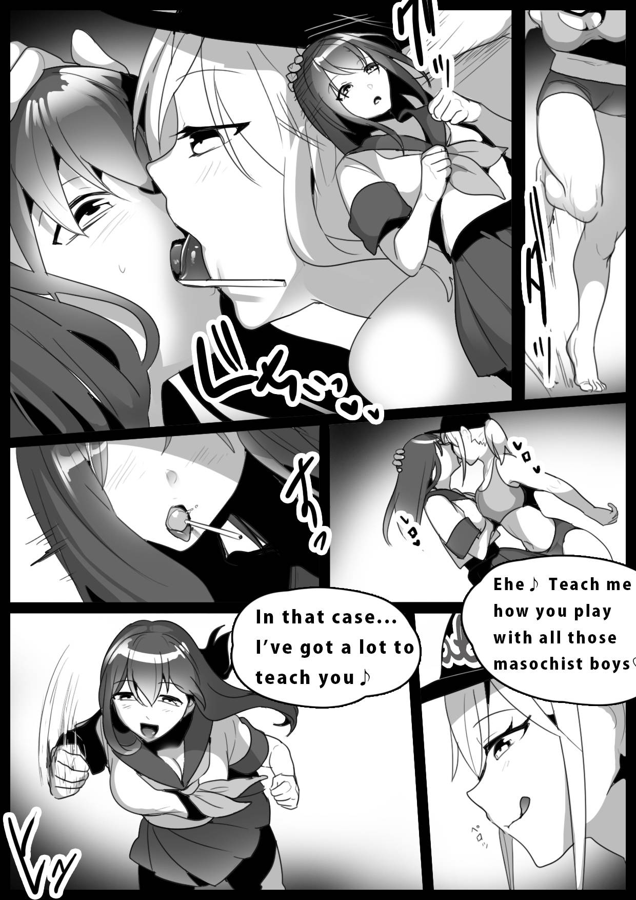 [The Nation of Head Scissors (Toppogi)] Girls Beat! Plus - Airi vs Mami [English]