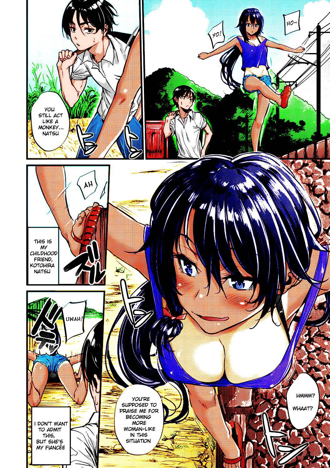 [Mikuni Mizuki] Natsu to Kaito - the country virgin fiancée (Akujo Kousatsu) [English] [Colorized] [Decensored] [Digital]