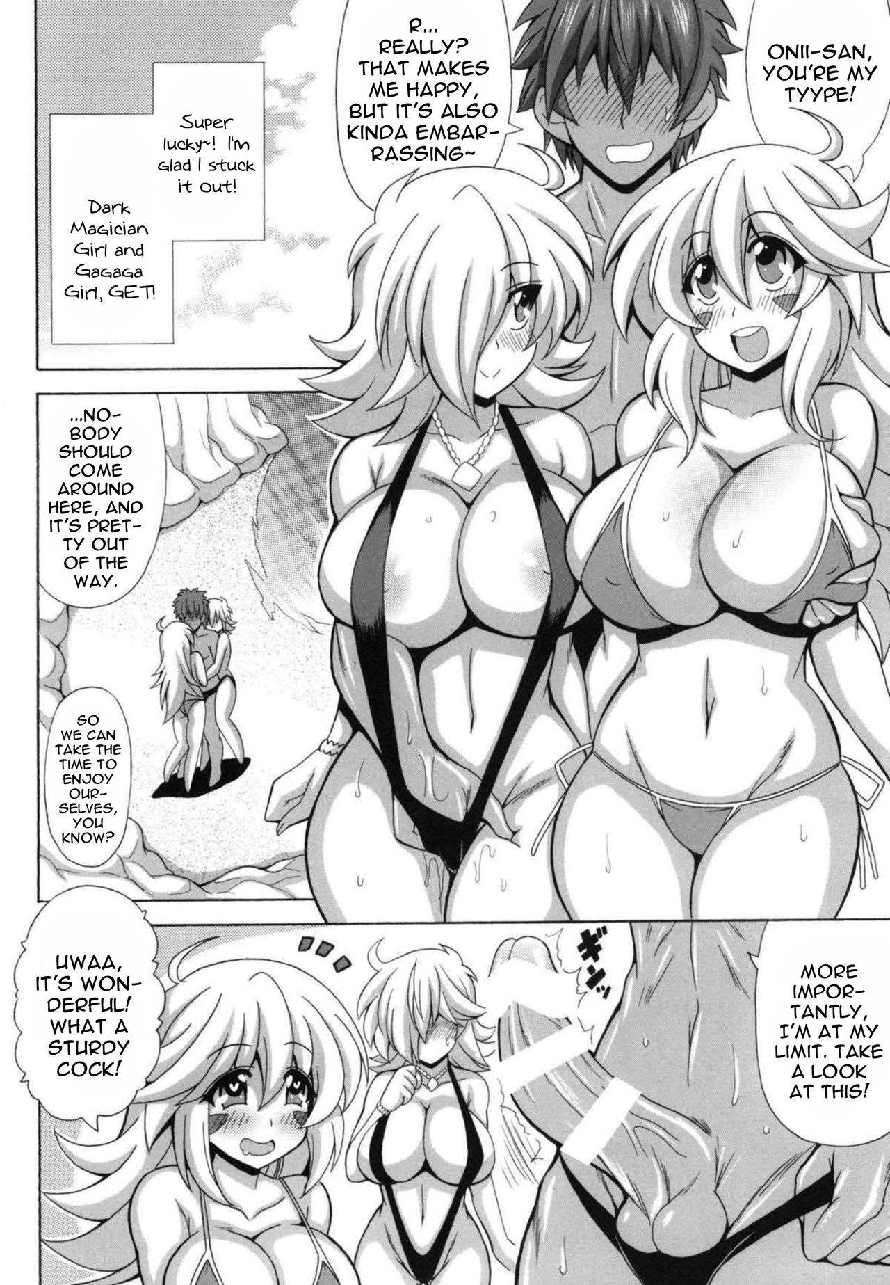 [Leaz Koubou (Oujano Kaze)] Mecha Shiko Beach no Ero Magician | The Duel Monsters Beach's Lewd Magician (Yu-Gi-Oh!) [English] {Doujins.com} [Digital]