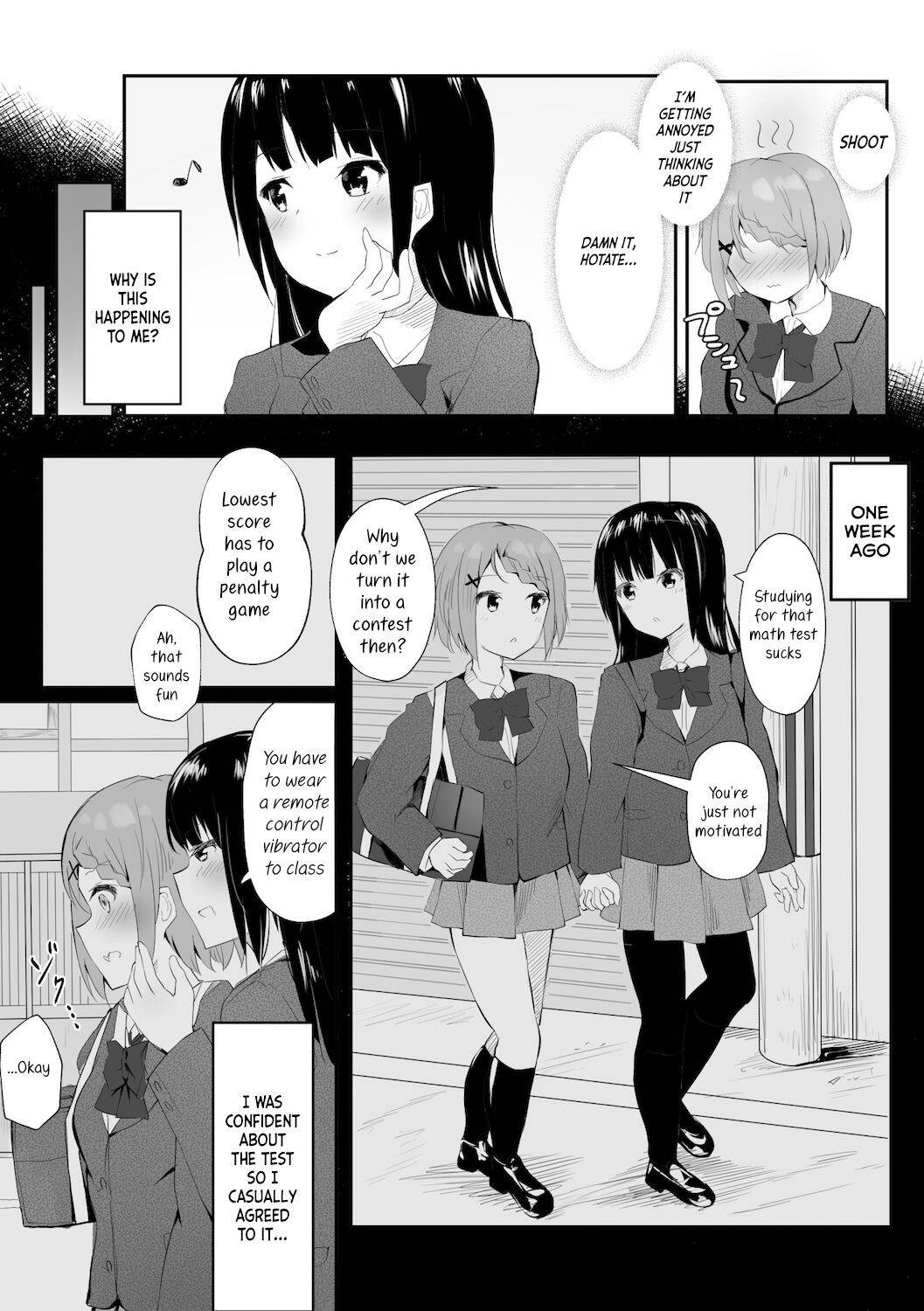 [Maguro Shining] Jugyouchuu ni RemoCon Rotor Tsukerareta Okaeshi ni Kousoku Les Sex Suru Hanashi | A Story About Tied Up Lesbian Sex in Return for Vibrator Play in the Middle of Class [English]