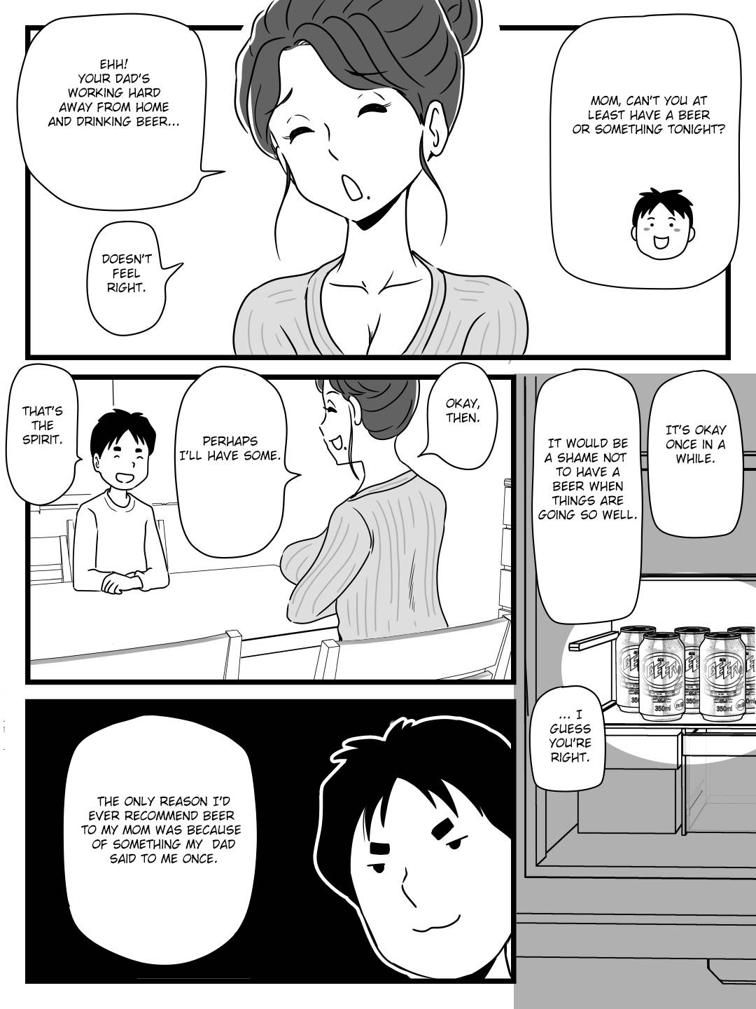 [Momoziri Hustle Dou] Beer o Nomu to Inran ni Naru Kaa-san to Yareta Hanashi [English] (Fated Circle)