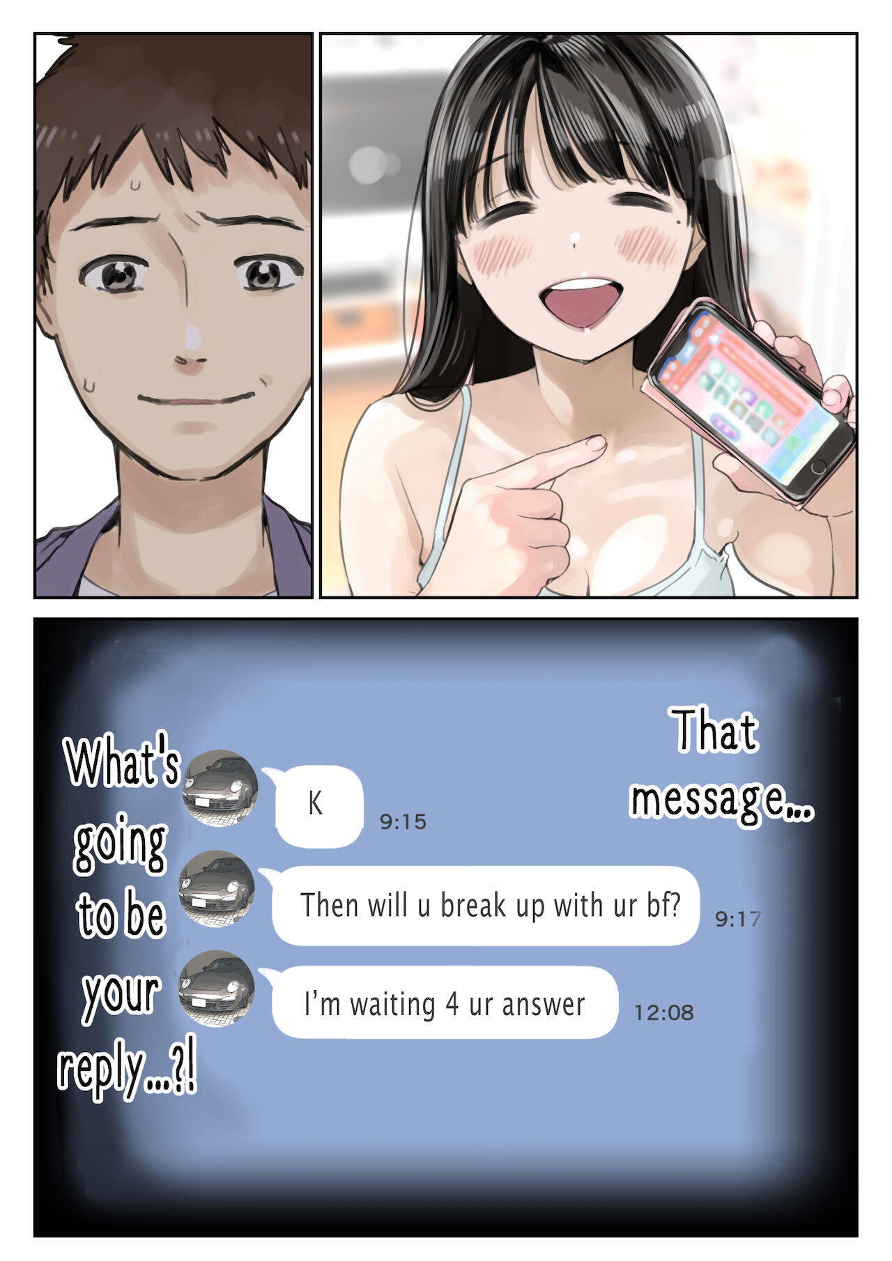 [Chocoro] Kanojo no SmaPho o Nozoita dake nano ni 2 |  I Just Snooped through Her Smartphone 2 [English] [Decensored]