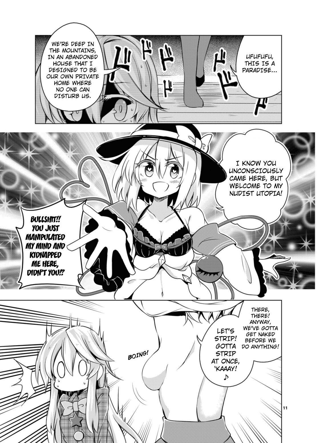 [Rainbow Vanilla (Matsuriuta)] Kindan no Nudist Utopia (Touhou Project) [English] [Kuraudo] Black and white version