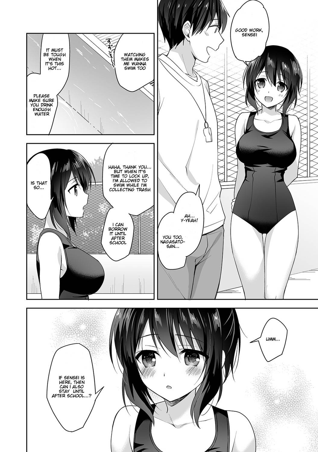 [Fuyuichi Monme] Amayakashi Jouzu no Nagasato-san ~ Hokenshitsu de Yoshi Yoshi Ecchi!~ Ch. 5 [English]