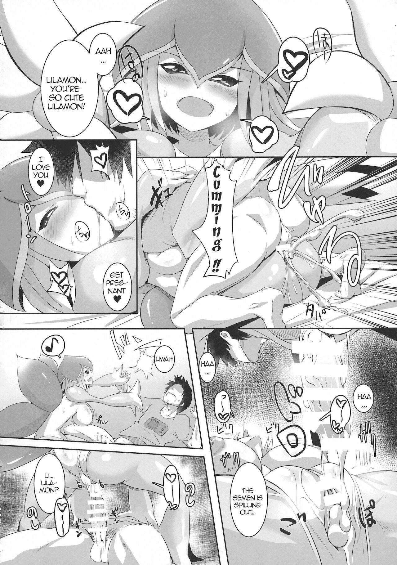 [Kirishima Ayu] Lovey-Dovey Sex Life with Lilamon (COMIC1☆12) [8cm (Various)] EVOLUTION! (Digimon) [English][Amoskandy]