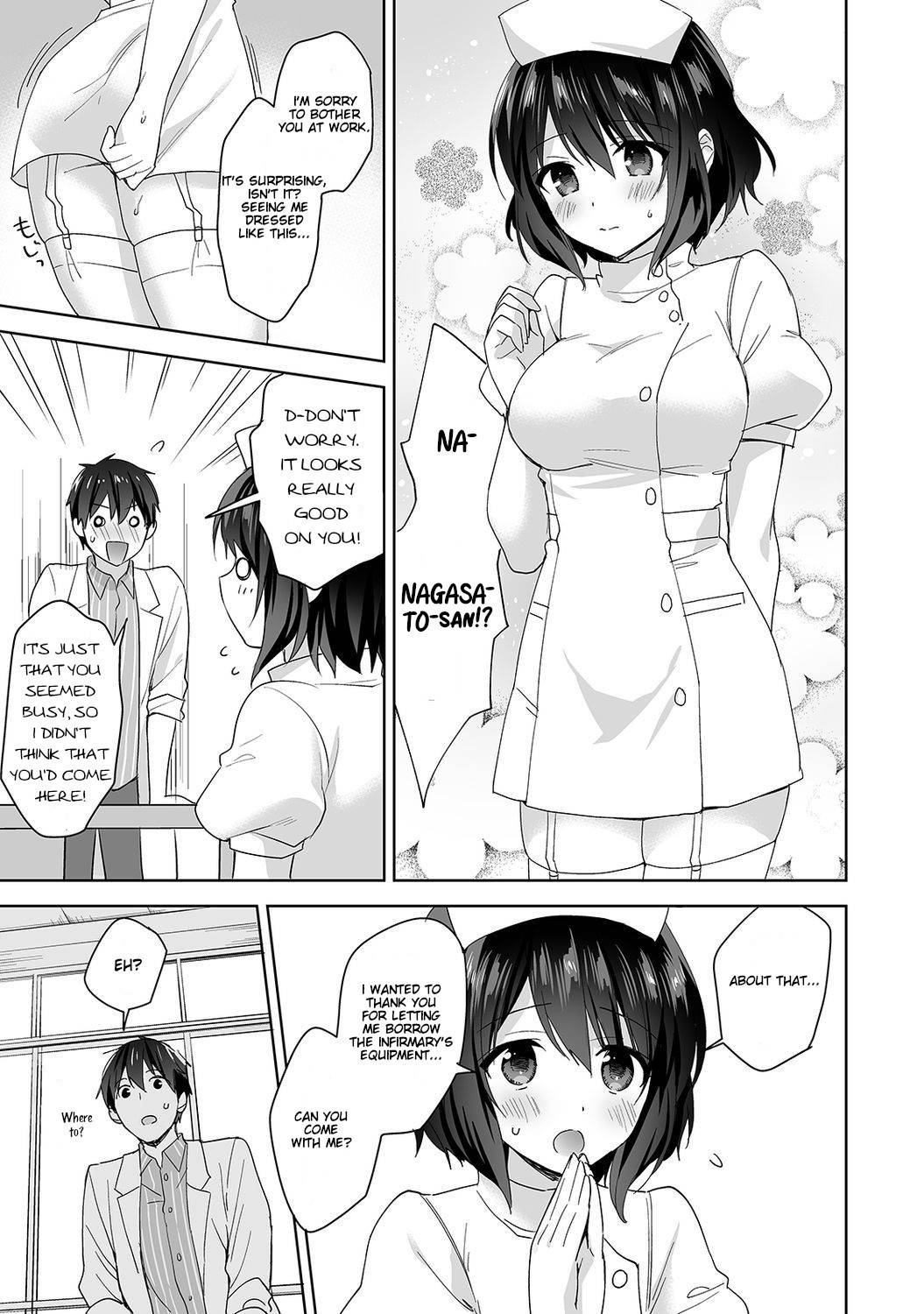 [Fuyuichi Monme] Amayakashi Jouzu no Nagasato-san ~ Hokenshitsu de Yoshi Yoshi Ecchi!~ Ch. 6 [English]