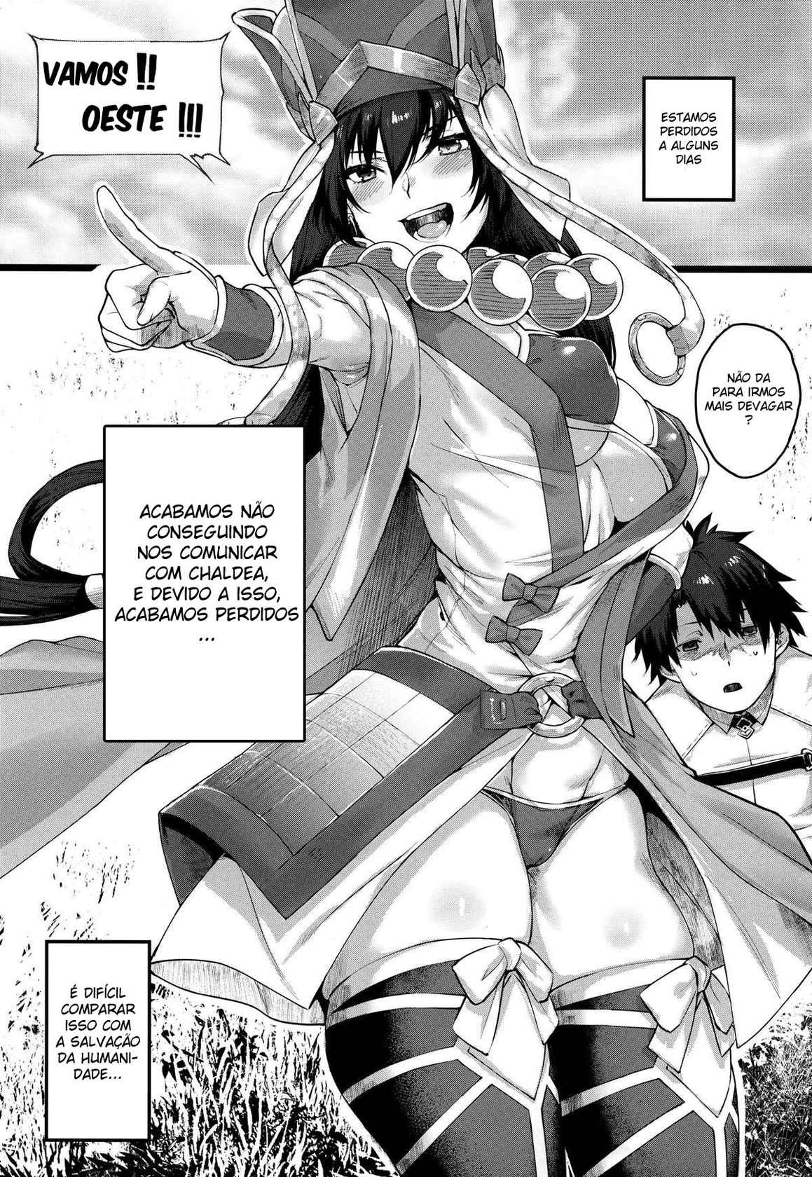 (COMIC1☆13) [Karuwani (Rama)] Nanmokanmo Mujikaku de Muboubi na Sanzou-chan ga Warui. (Fate/Grand Order) [Portuguese-BR] [DiegoVPR]