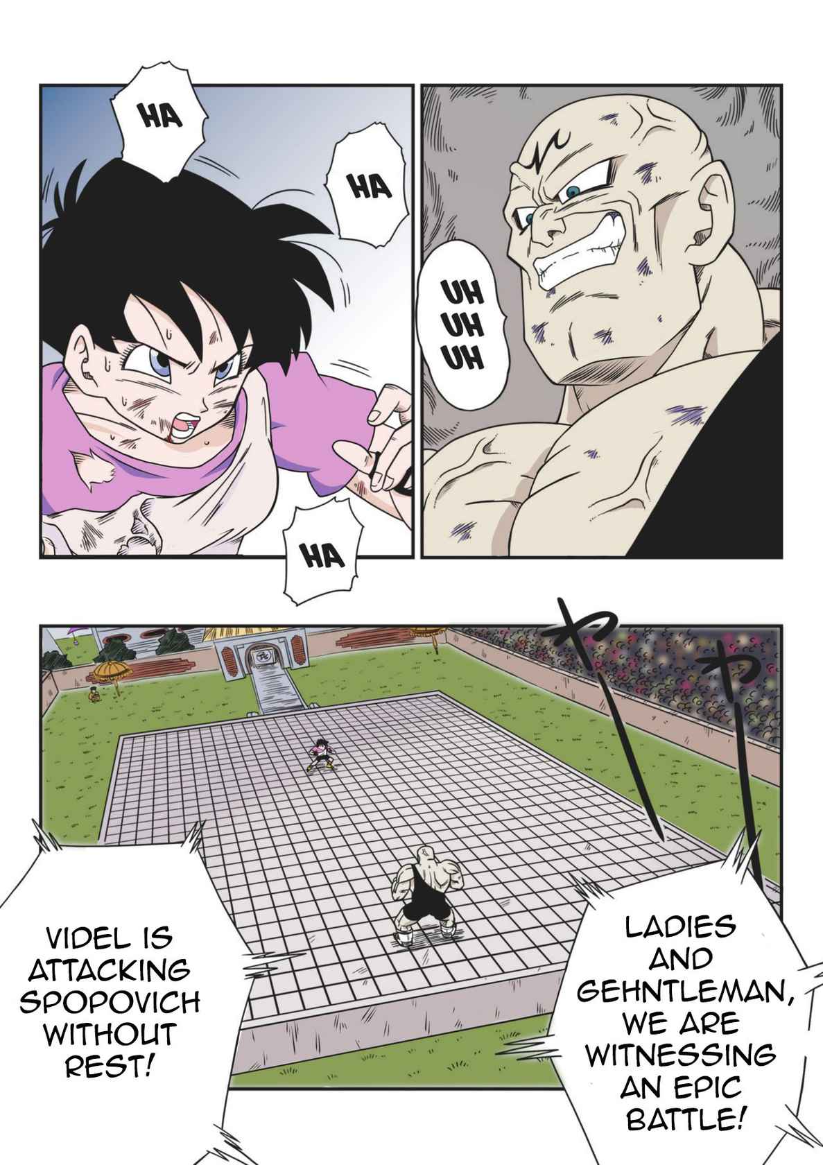 [Yamamoto] Videl VS Spopovich [English]  [Decensored] [Colorized]