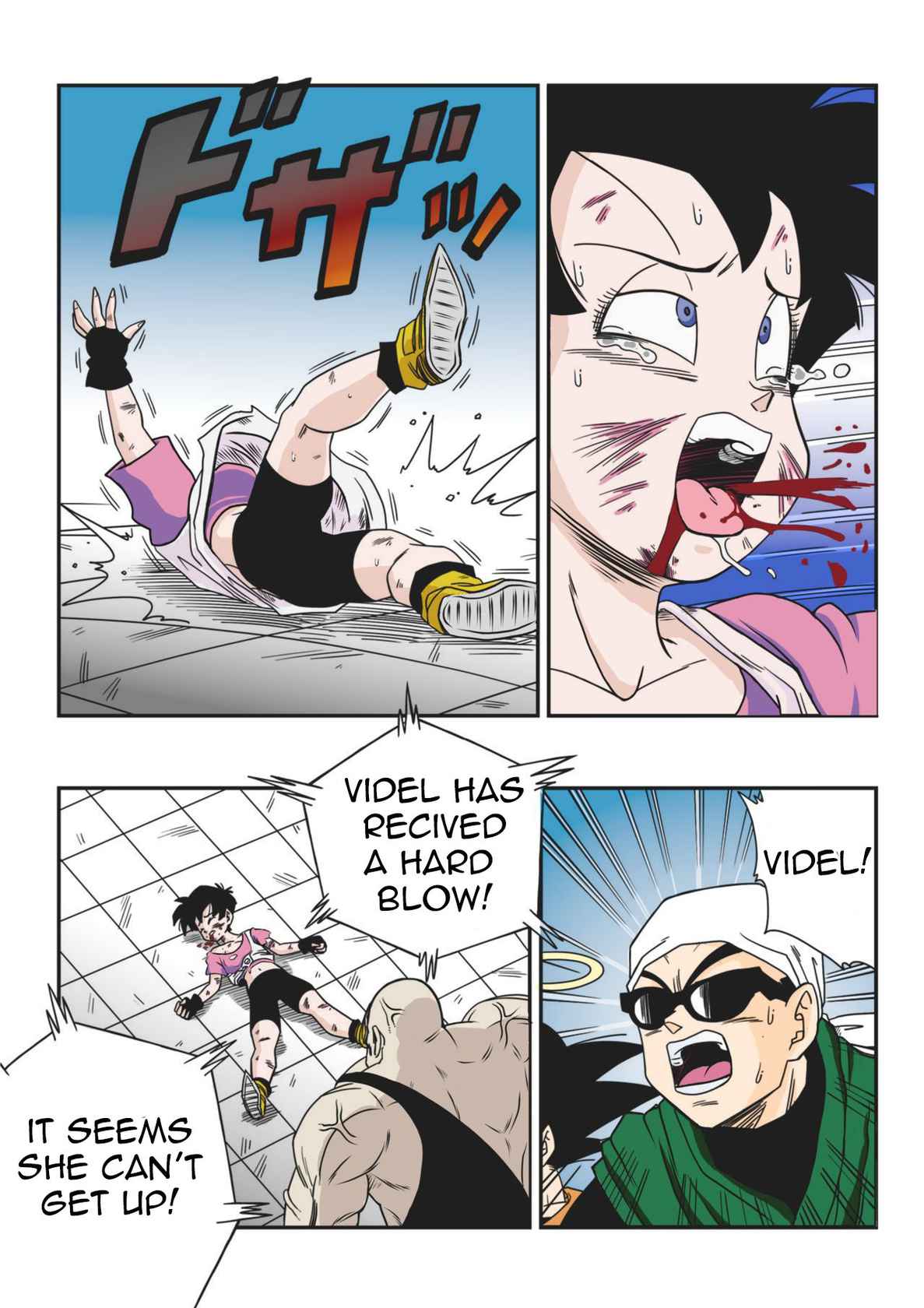 [Yamamoto] Videl VS Spopovich [English]  [Decensored] [Colorized]