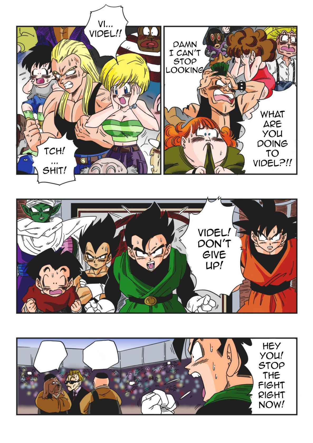 [Yamamoto] Videl VS Spopovich [English]  [Decensored] [Colorized]