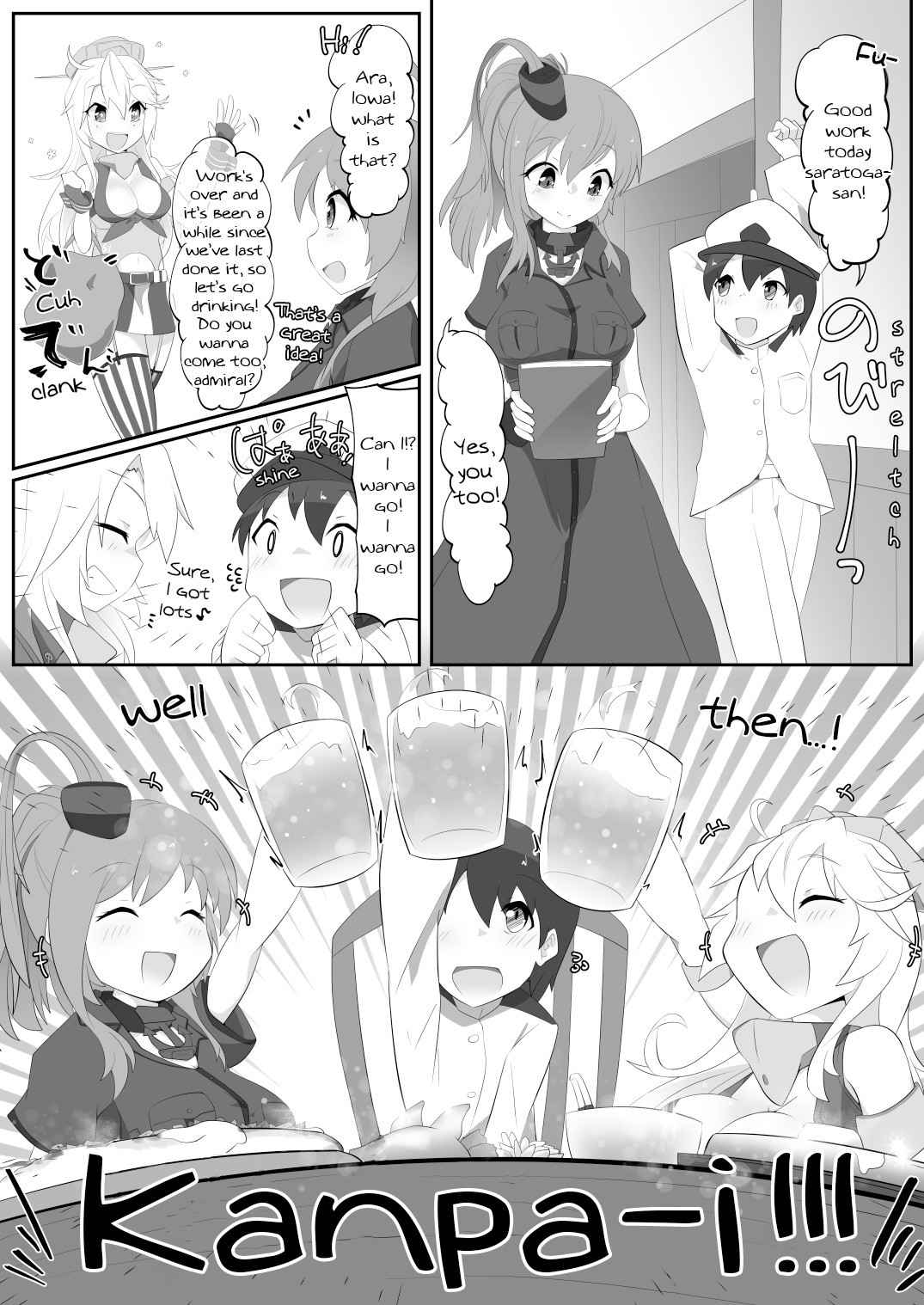 [Nekosu no Sumika (Nekosu)] Iowa to Saratoga ni Gas Nuki Shite Morau dake no Hon | Just A Book About Iowa And Saratoga Letting Out Some Gas (Kantai Collection -KanColle-) [English] [6vuA] [Digital]