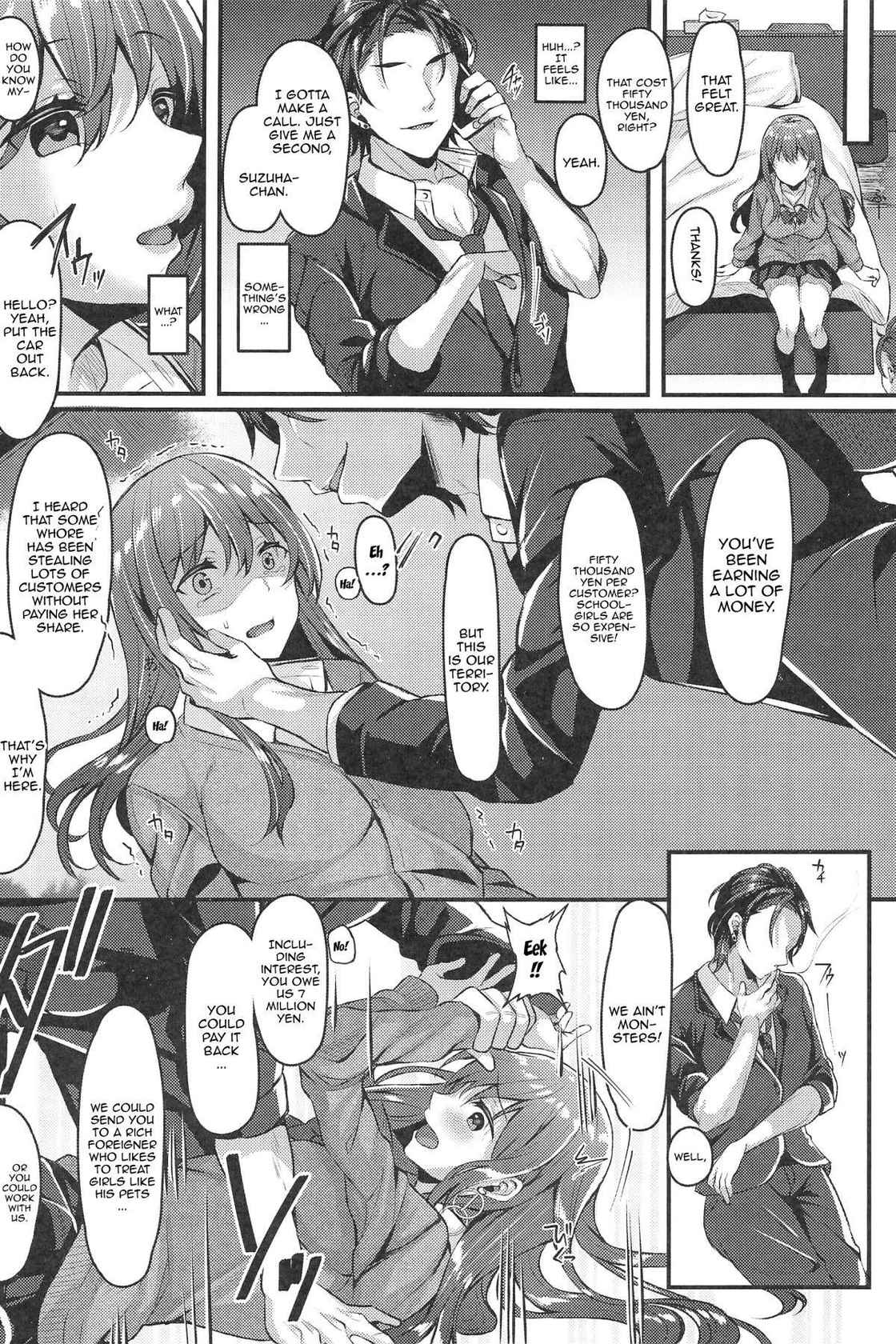 (C95) [JK-Pasta (Kurata Muto)] Enkou JK ga NO1 Awahime ni Ochiru made | Until This Innocent Schoolgirl Ends Up Becoming The No.1 Sex Worker [English] {Doujins.com}