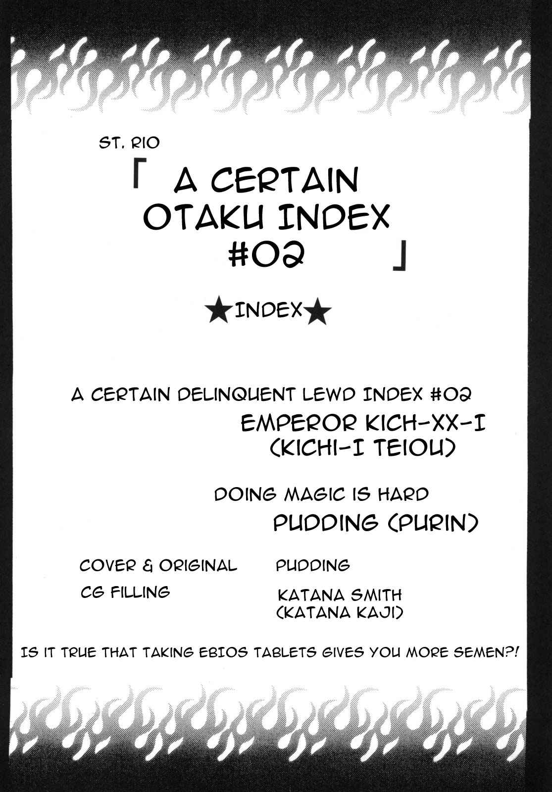 (C75) [St. Rio (Purin, Kichigai Teiou)] Toaru Otaku no Index #2 | A Certain Magical Lewd Index #2 (Toaru Majutsu no Index)  [English] [EHCOVE]