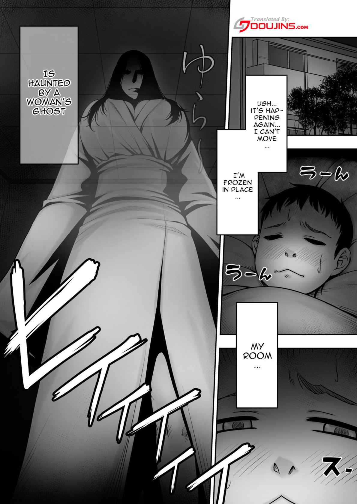 [Jukujuku Juvenile (Seibee)] Doutei ga Heya ni Toritsuite Iru Onna Yuurei ni Gyaku Kanashibari o Kaketa Kekka | The Results Of a Virgin Guy Fucking a Female Ghost That Haunts His Room [English] {Doujins.com}