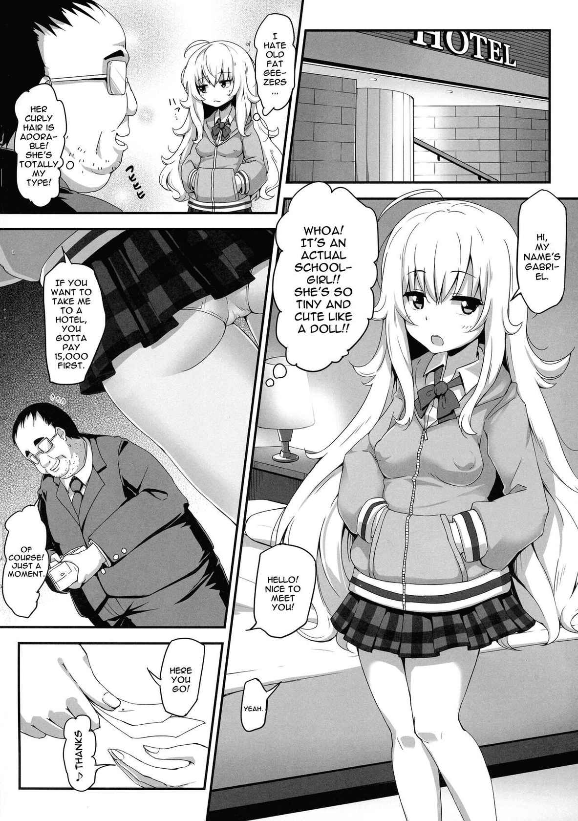 (C96) [Moenai Gomi Bukuro (BON_3000)] Ichigo de Pakoreru Tenshi | Getting To Fuck This Angel For Only 15,000 yen (Gabriel DropOut) [English] {Doujins.com}